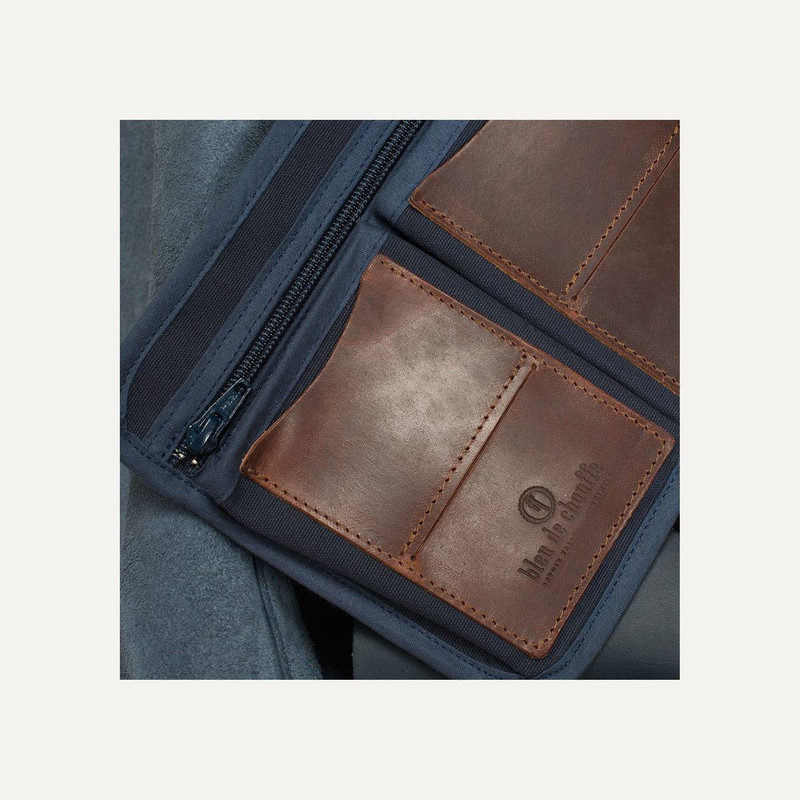 ARLES L LEATHER CAMERA BAG - NAVY BLUE 7