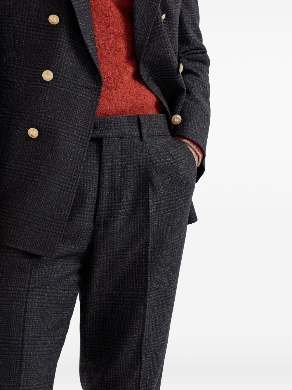 virgin wool-blend straight-leg trousers - 5