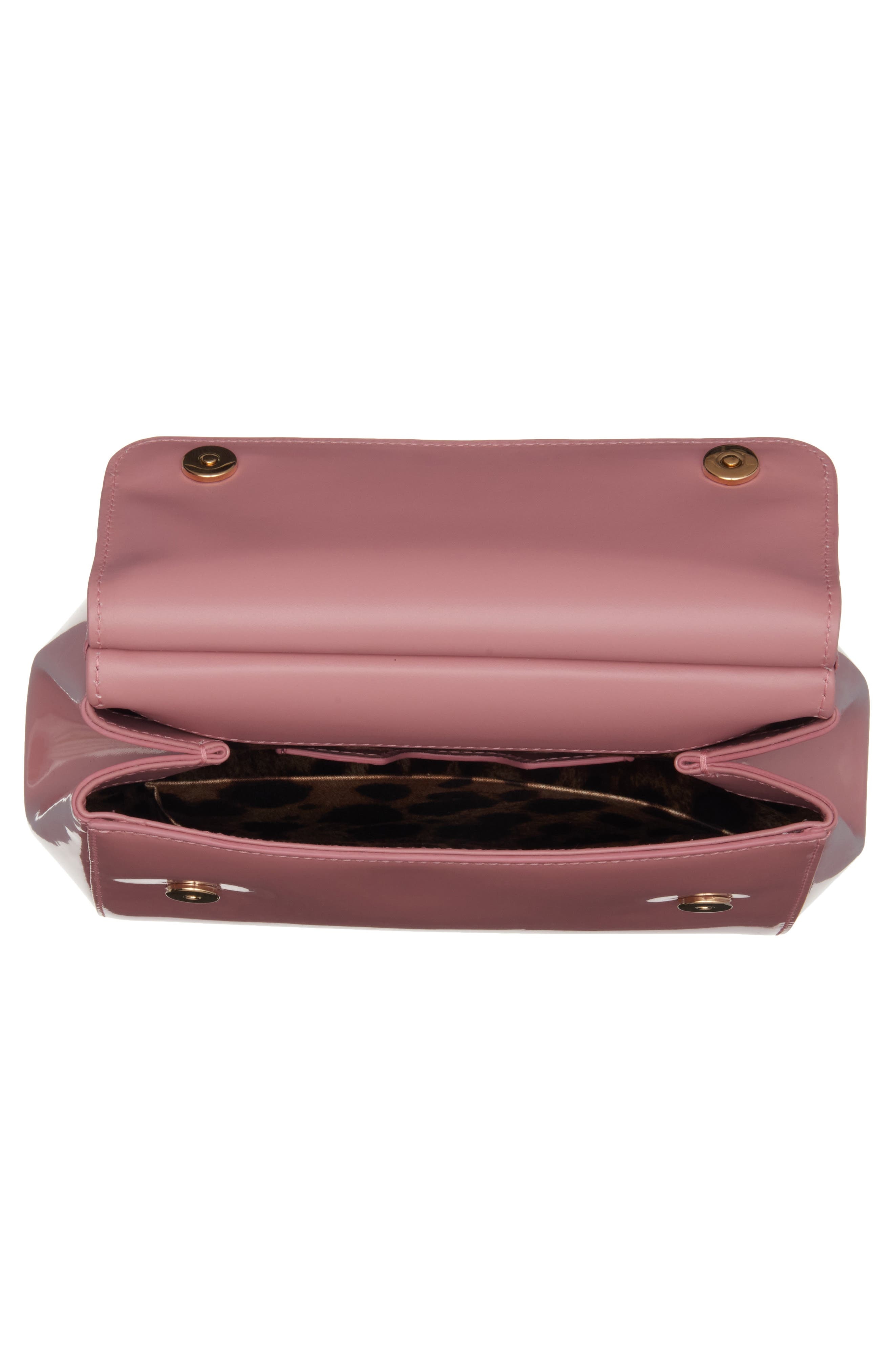 Dolce&Gabbana Sicily Patent Leather Top Handle Bag in 80405 Rosa at Nordstrom - 3