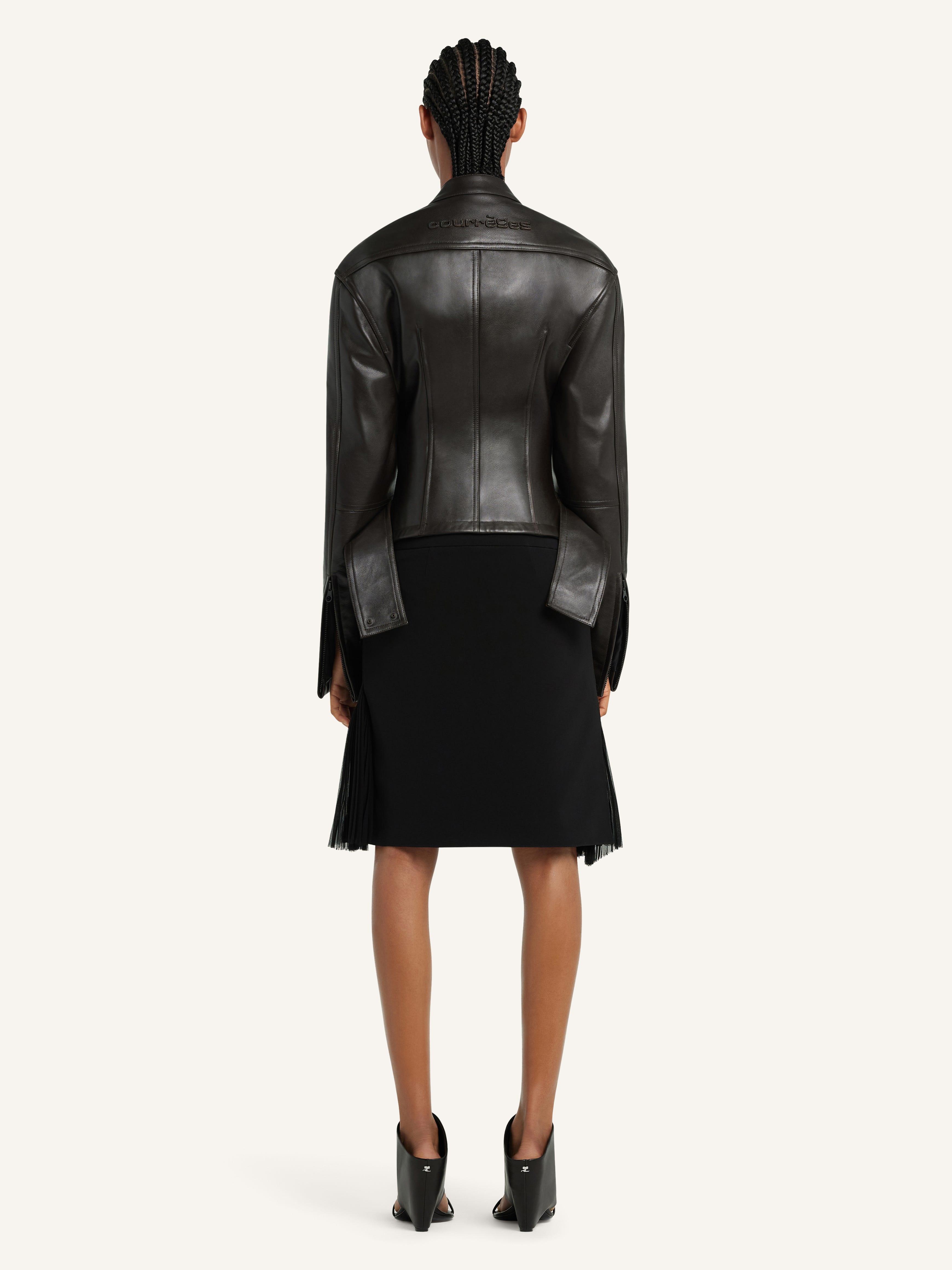 SCUBA LEATHER BIKER JACKET - 4
