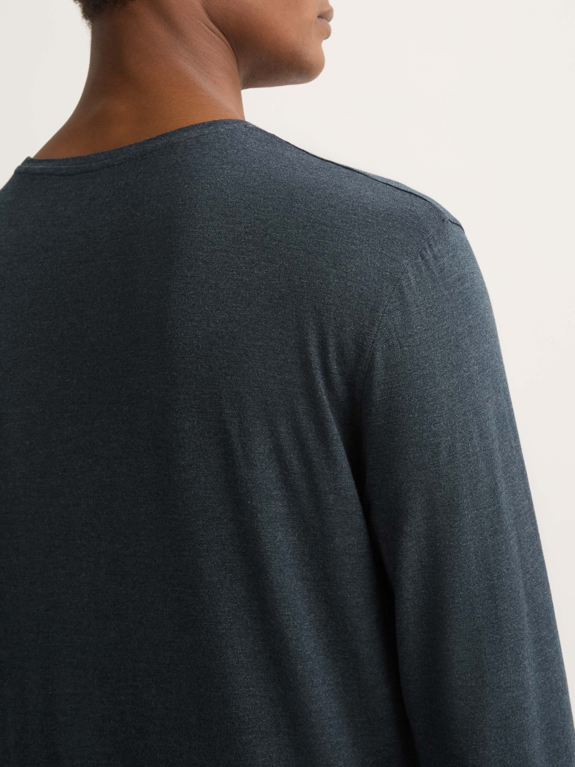 Men's Long Sleeve T-Shirt Marlowe Micro Modal Stretch Anthracite - 6