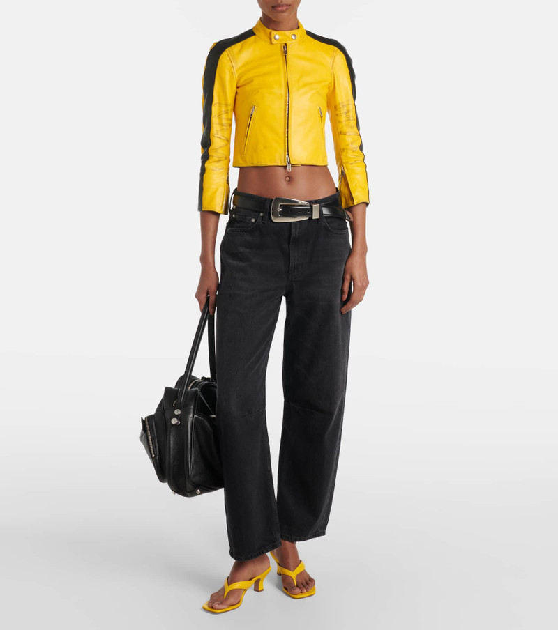 PARIS TEXAS Portofino 55 leather thong sandals outlook