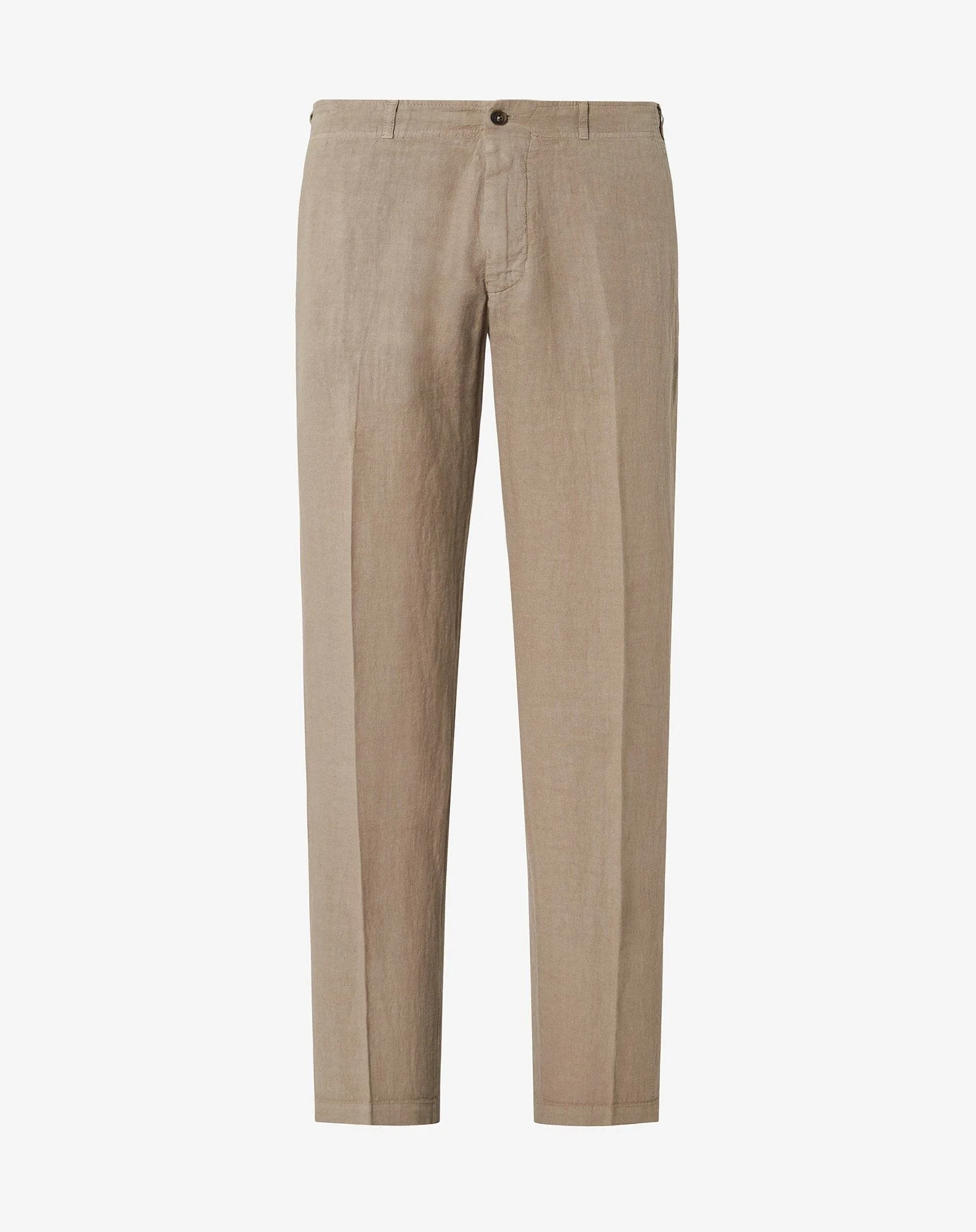 Beige pure linen trousers - 1