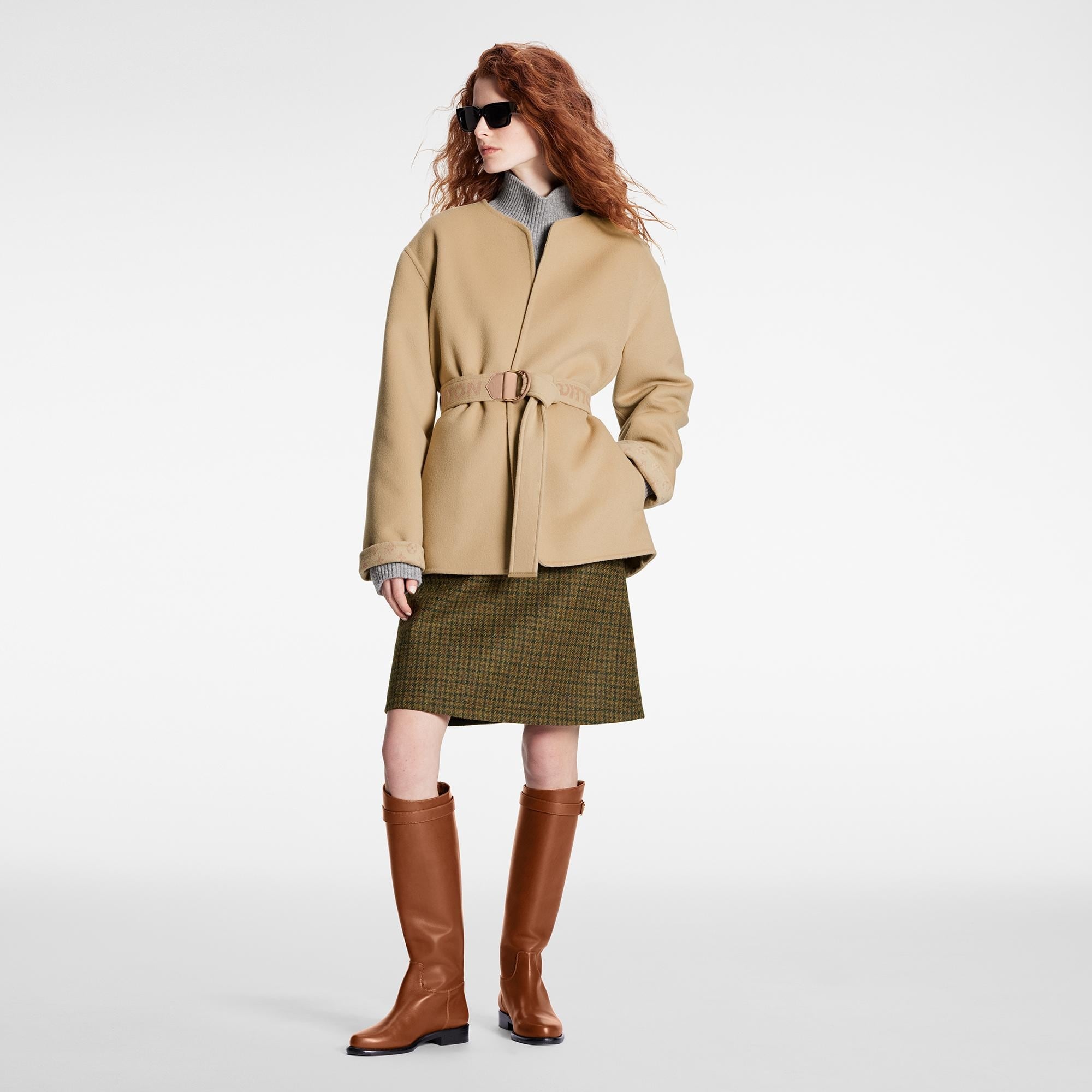 Signature Short Double Face Wrap Coat - 2
