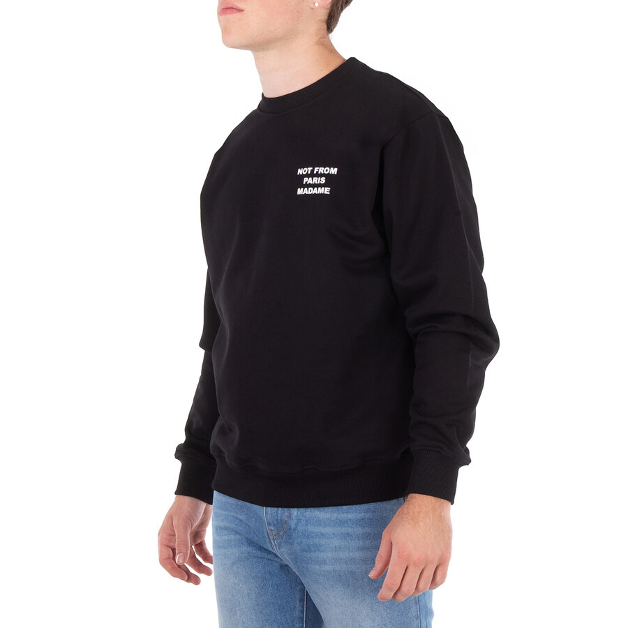 Drole De Monsieur Men's Black Slogan Le Sweatshirt - 4