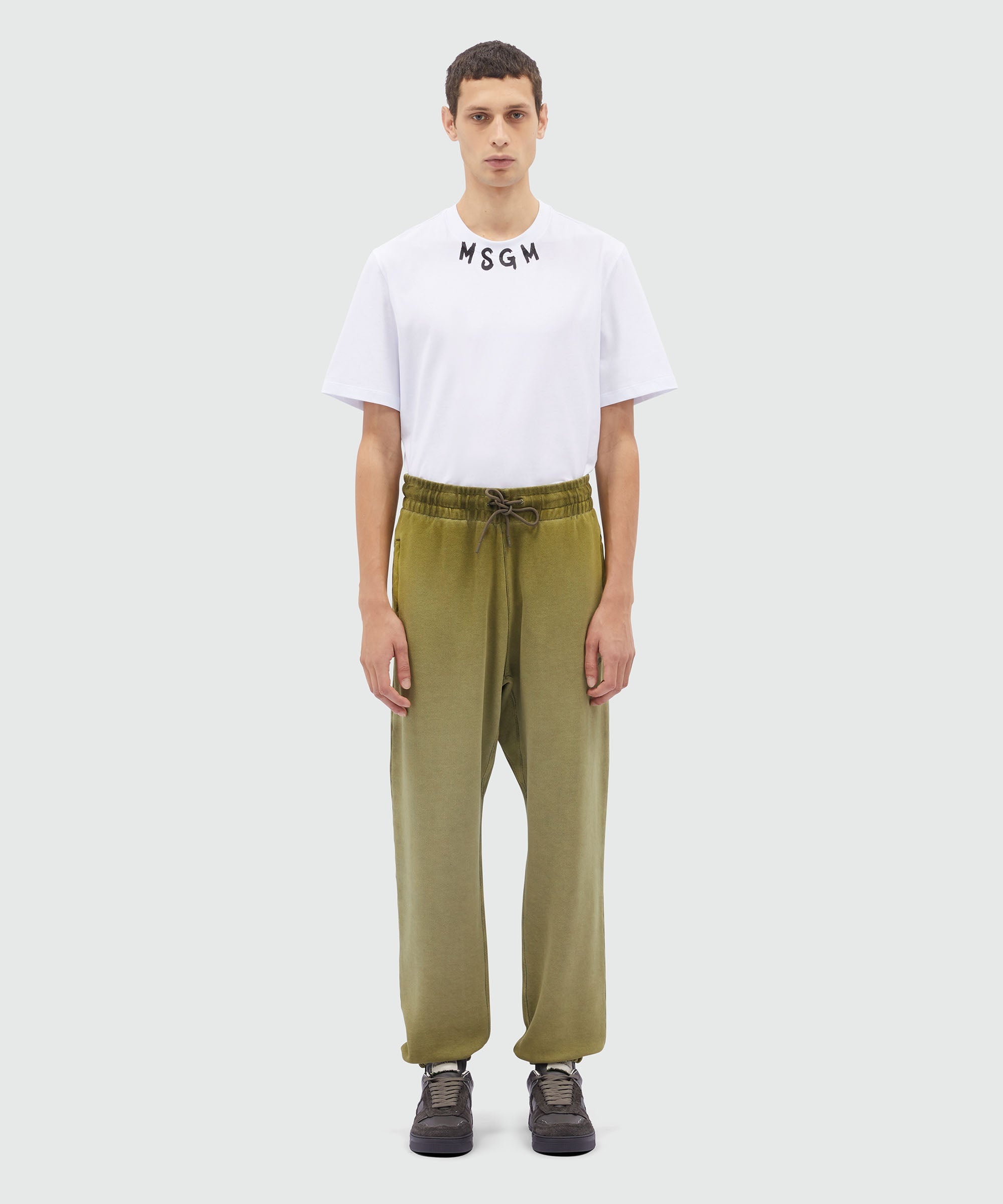 MSGM Jersey jogging pants with faded effect | REVERSIBLE