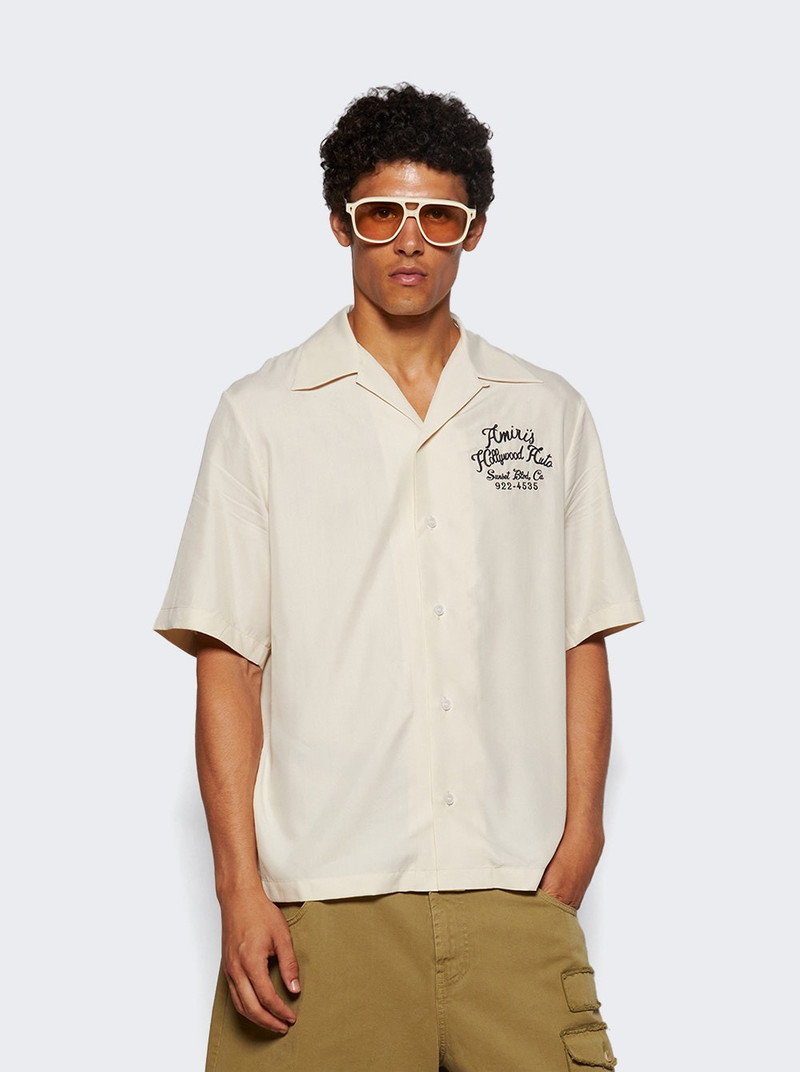 AMIRI Hollywood Auto Bowling Shirt Alabaster outlook