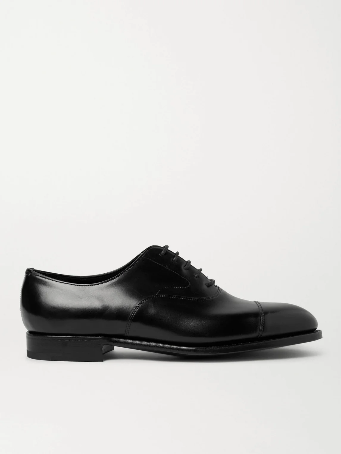Chelsea Cap-Toe Burnished-Leather Oxford Shoes - 1