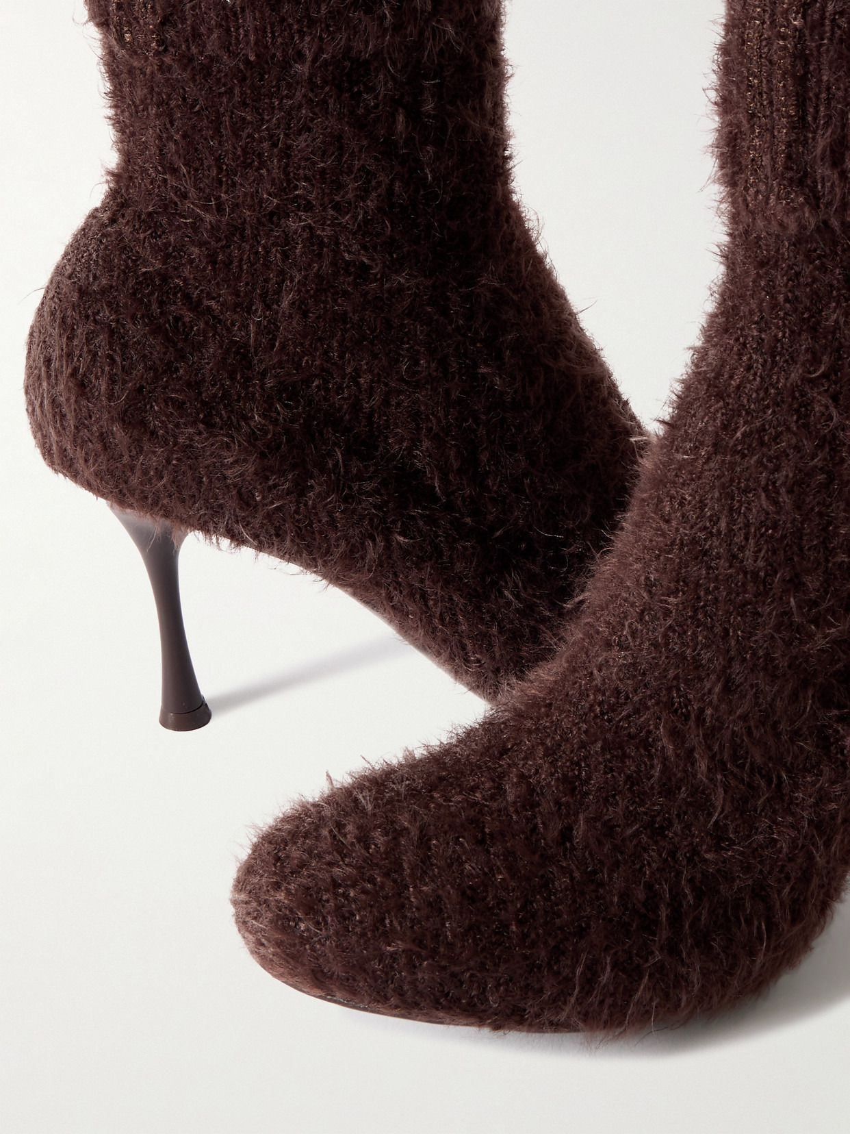 Aspen 95 Brushed Ribbed-knit Ankle Boots - 4