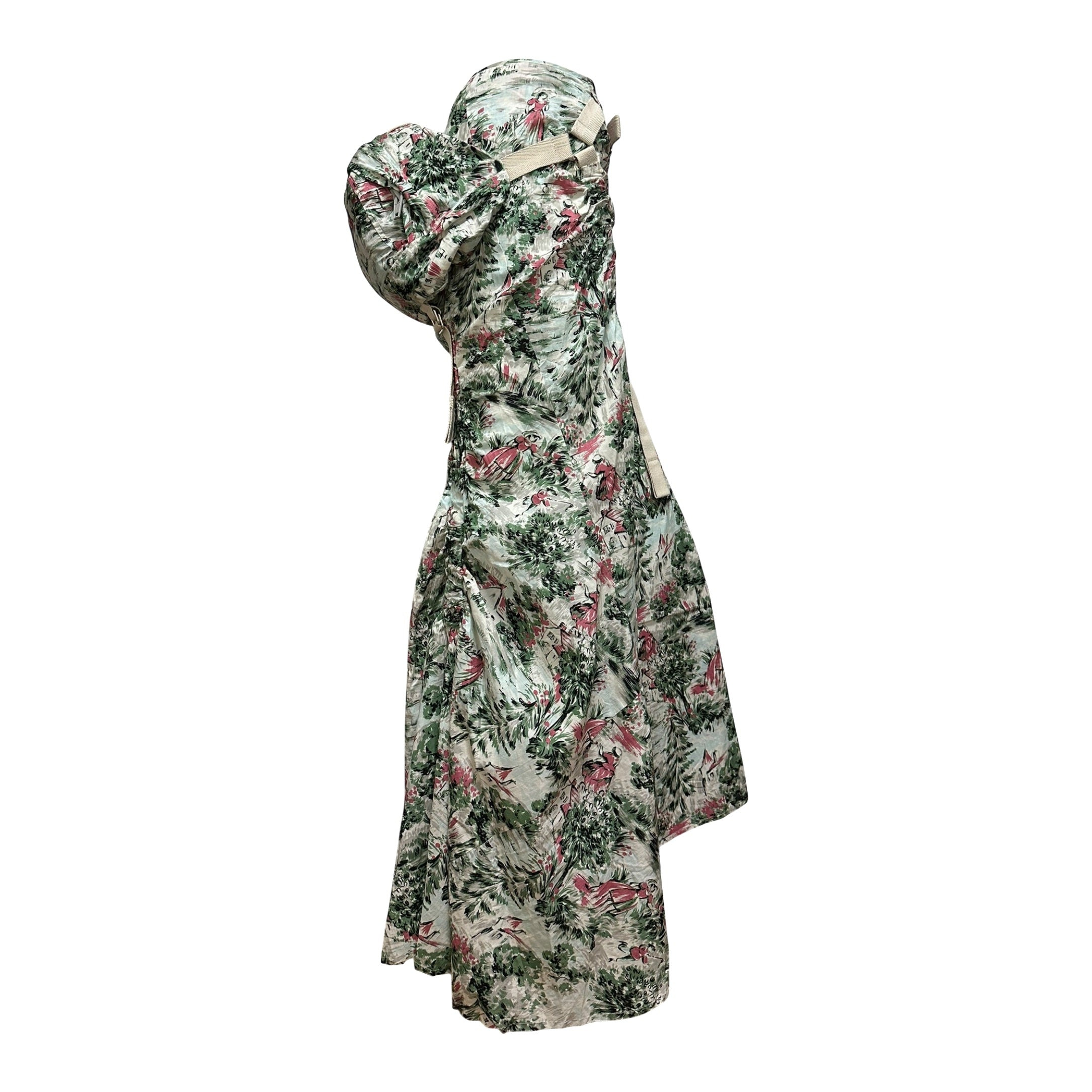 JUNYA WATANABE Spring Summer 2003 Pictorial Print Parachute Maxi Skirt - 3