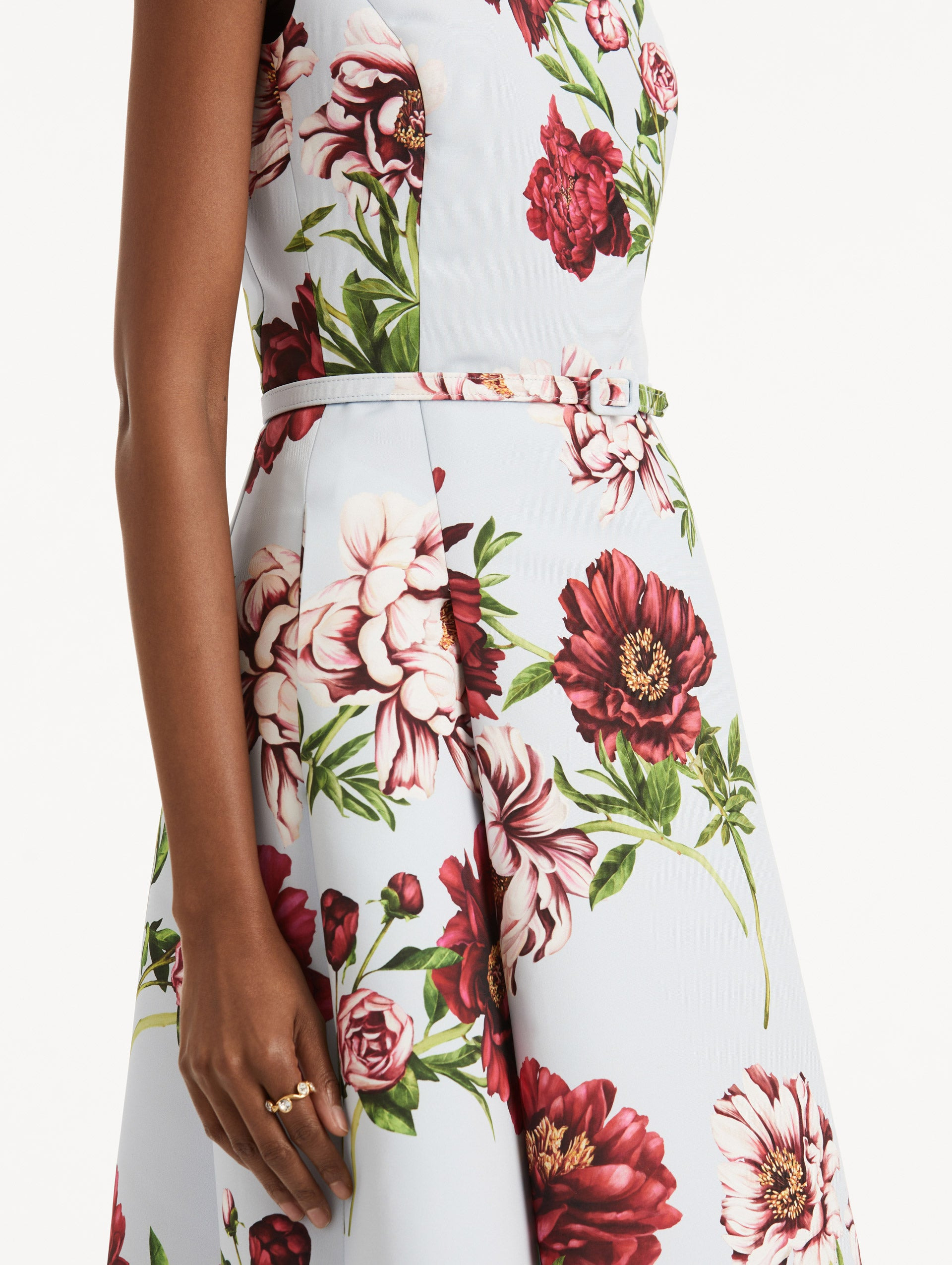 PEONY SILK FAILLE DRESS - 5