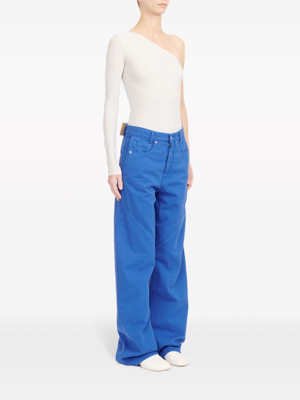 mid-rise wide-leg trousers - 3