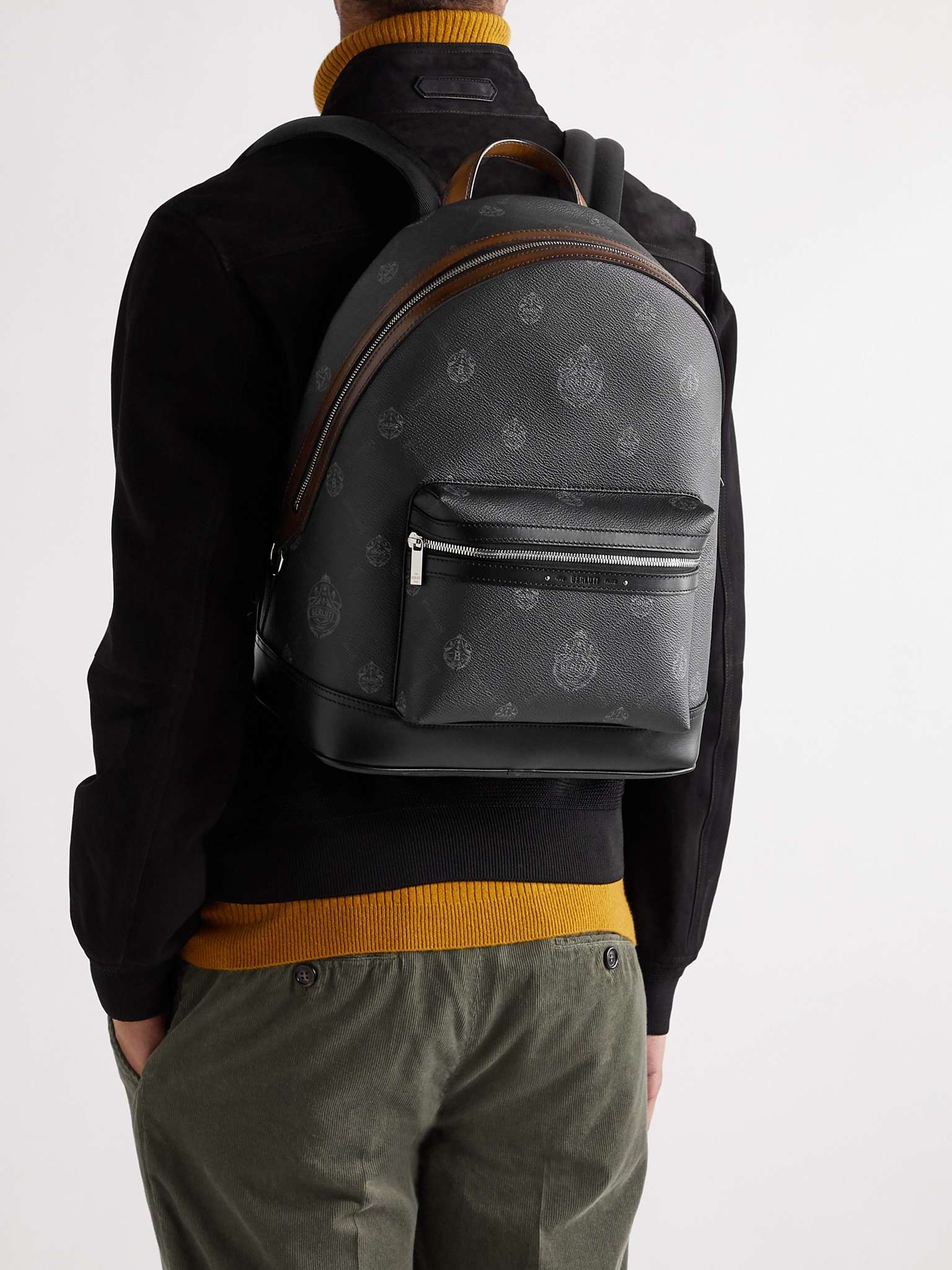 Explorer Signature Logo-Print Canvas and Leather Backpack - 2