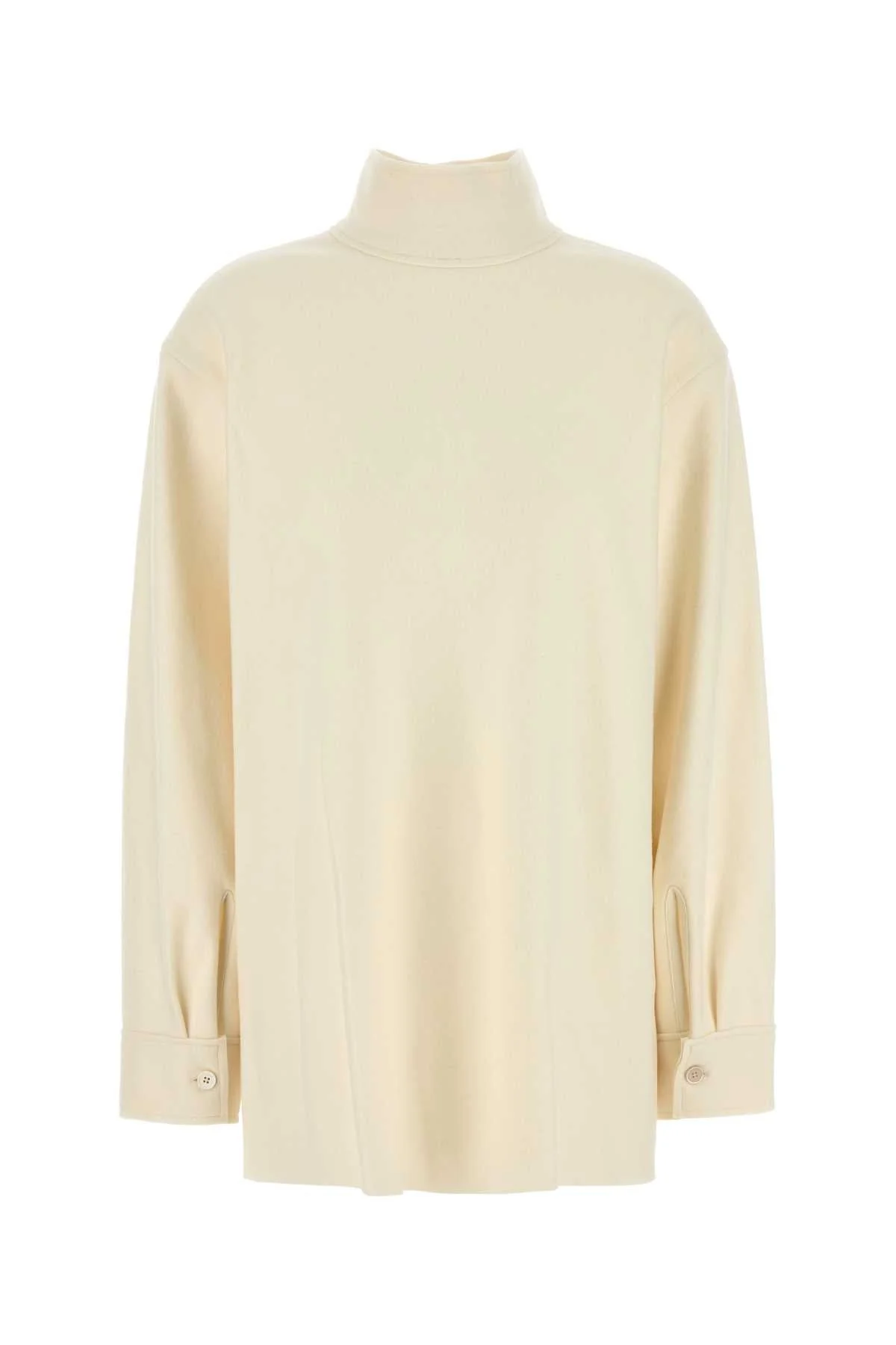 Jil Sander Women Cream Wool Blend Blouse - 1