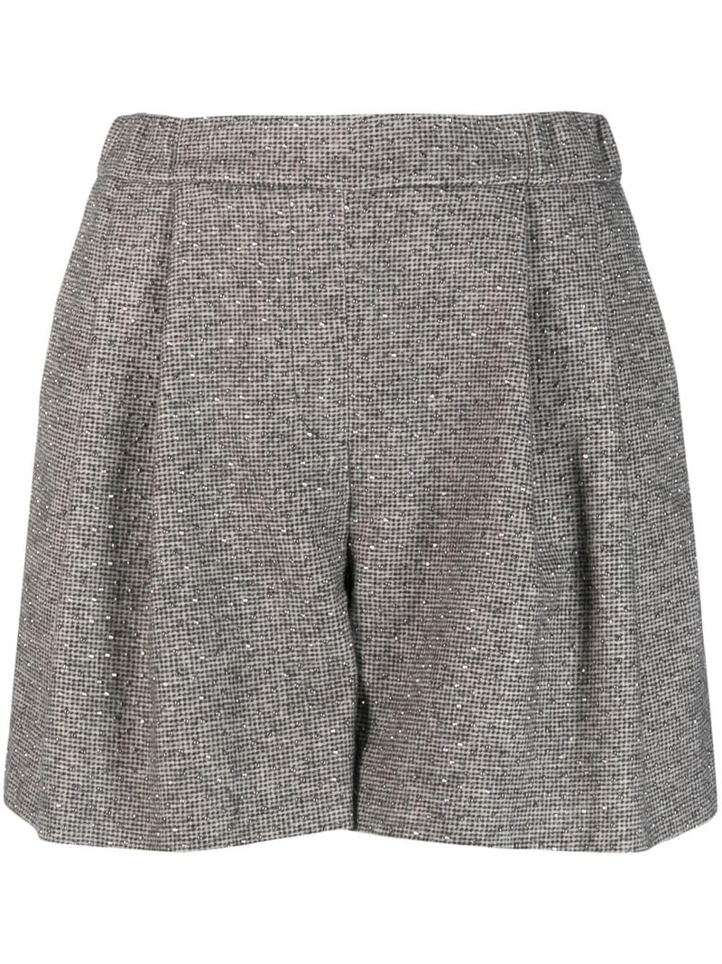 pleated wool-blend shorts 1