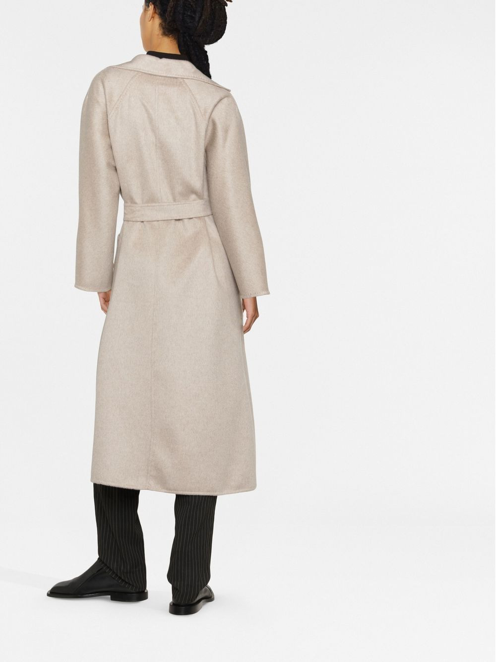 tie-waist cashmere coat - 3