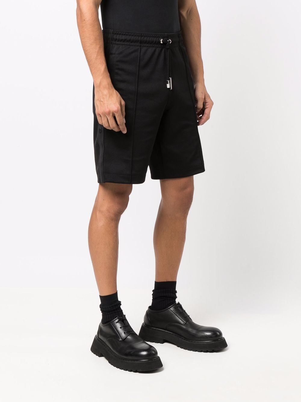 drawstring track shorts - 3