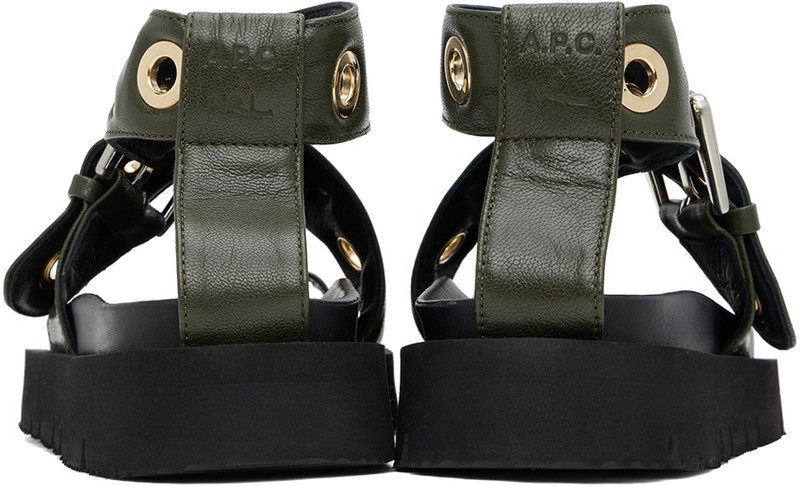 A.P.C. Khaki Natacha Ramsay-Levi Edition Concarneau Sandals outlook