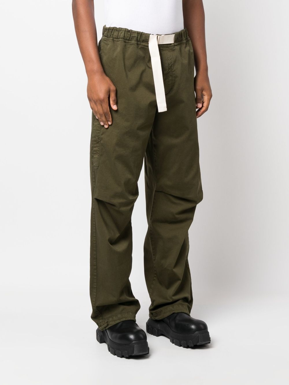 adjustable waist-strap trousers - 3