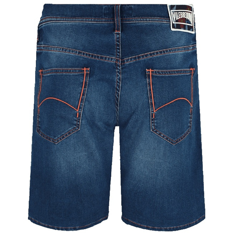 Vilebrequin Men Denim Bermuda Shorts printed 1977 Spring Flower outlook