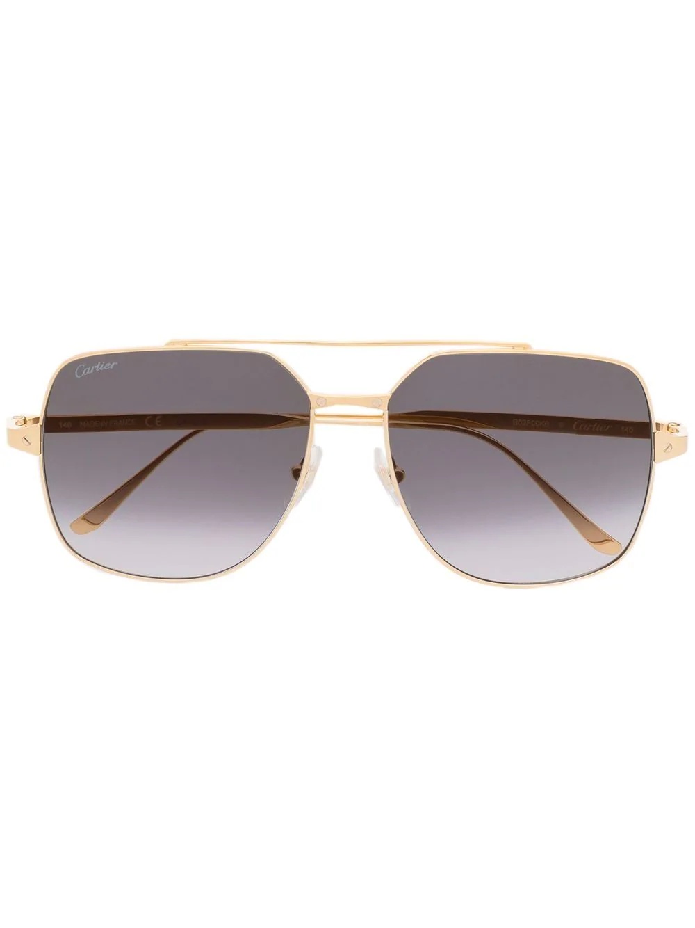 aviator-frame gradient-lense sunglasses - 1