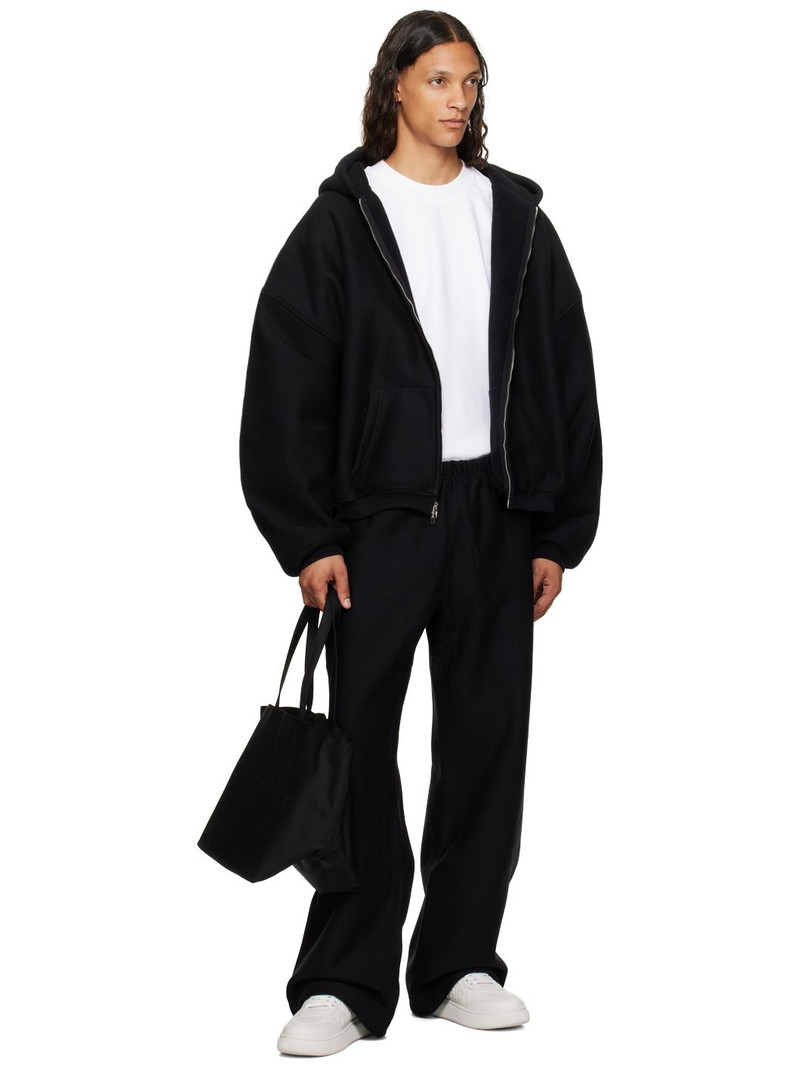 Alexander Wang Black Oversized Embroidered Logo Sweatpants outlook