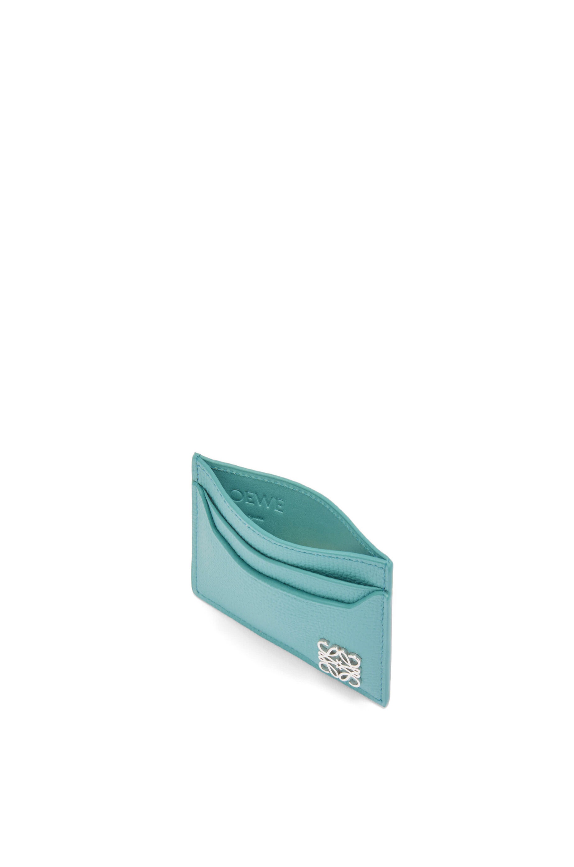 Anagram plain cardholder in pebble grained calfskin - 2