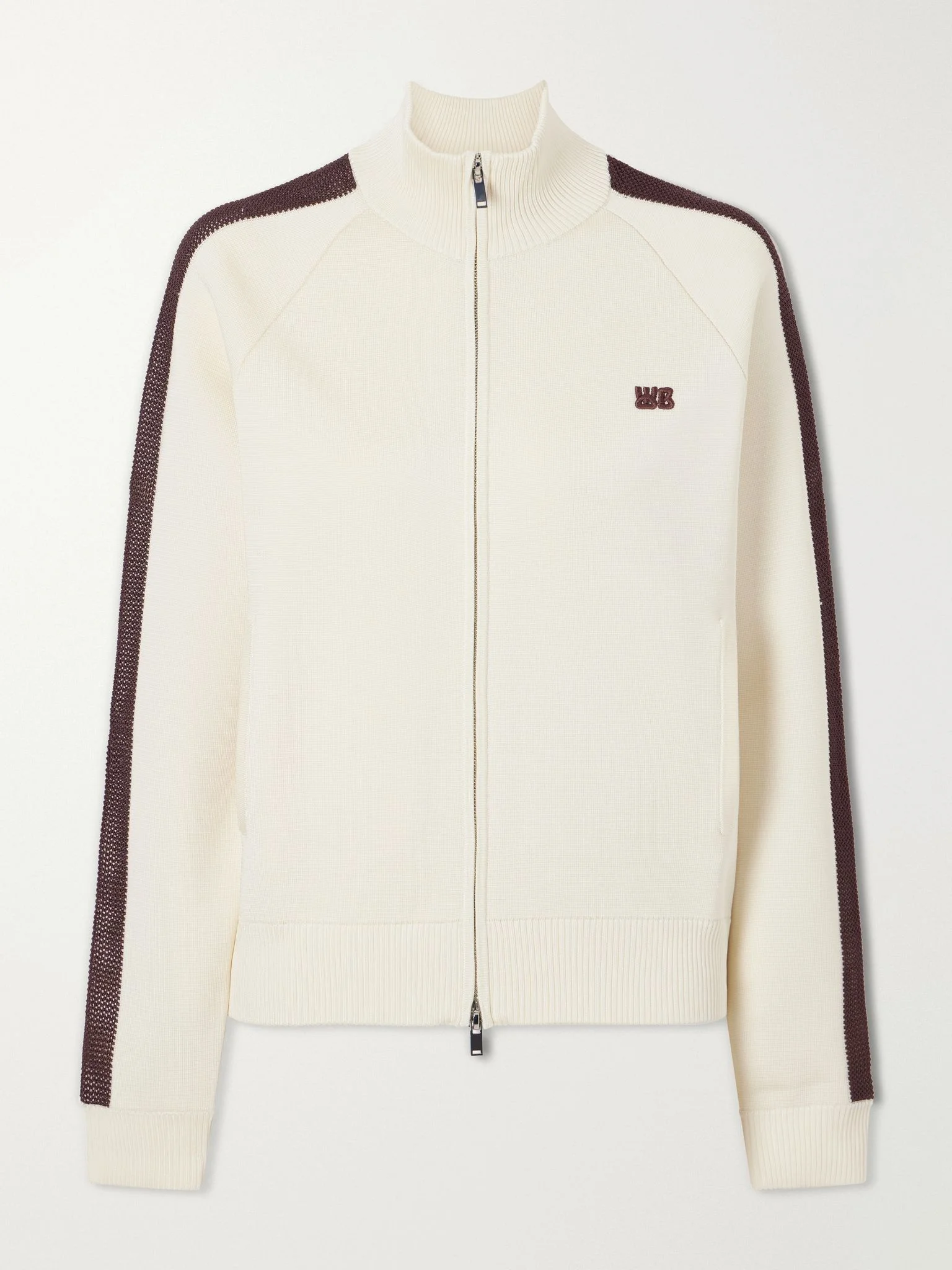 Tide logo-embroidered knitted jacket Ivory - 1