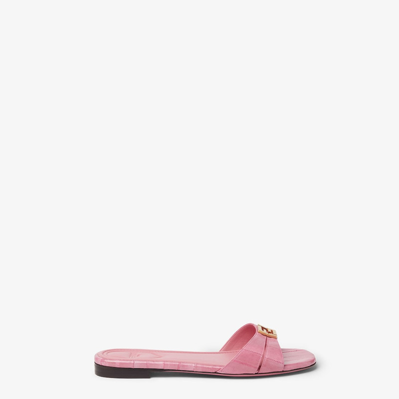 Fendi FFold Pink hagfish leather sandals 1