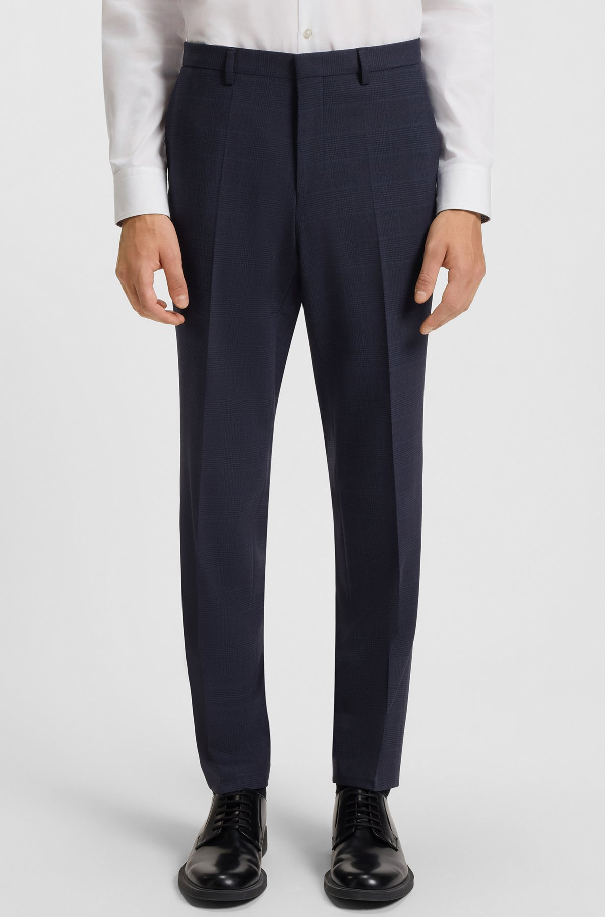 THREE-PIECE EXTRA-SLIM-FIT SUIT IN CHECKED FABRIC - 6