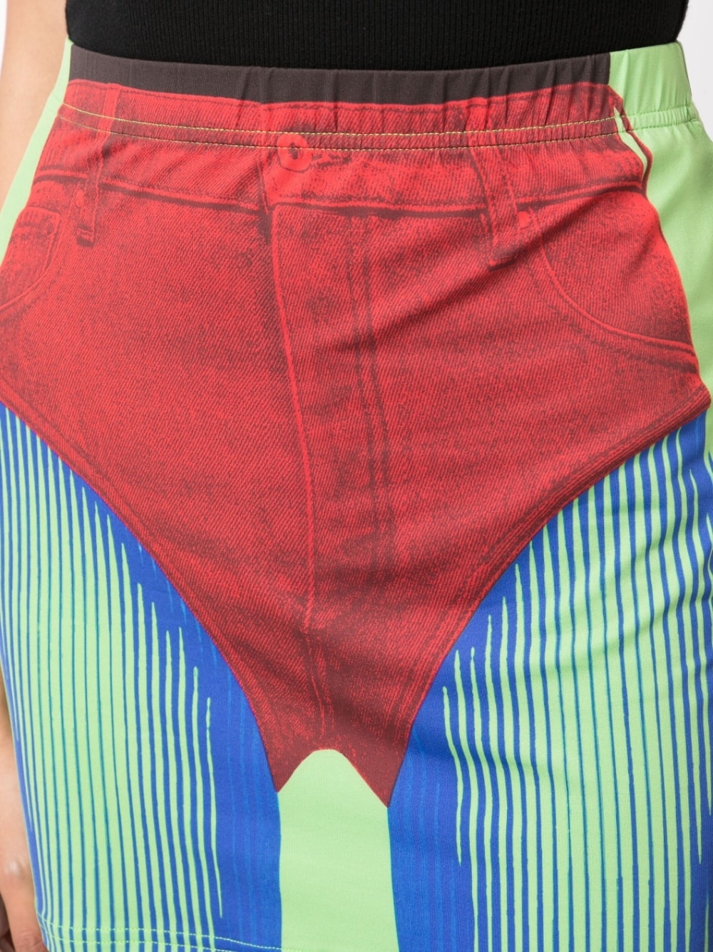 Janty trompe d'oeil-print miniskirt - 5
