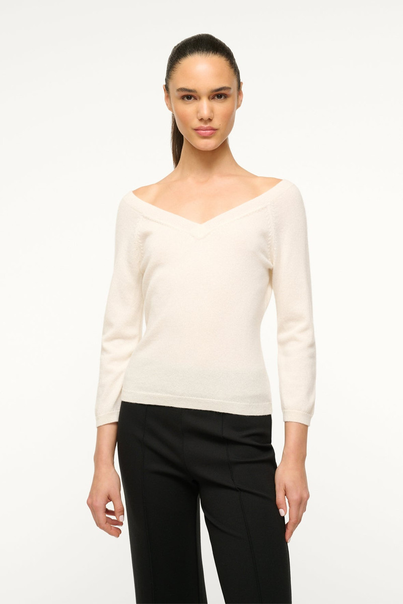 STAUD STAUD MICK CASHMERE SWEATER IVORY outlook