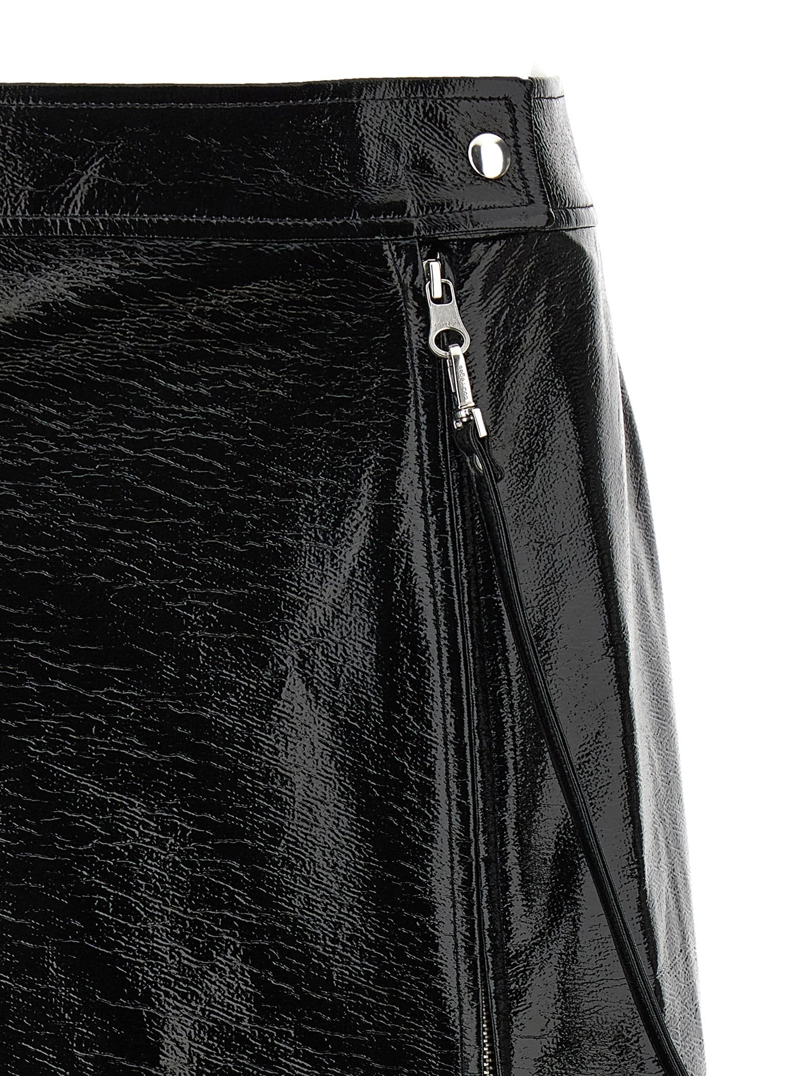 Courreges Women 'Zipped Vinyl' Skirt - 3
