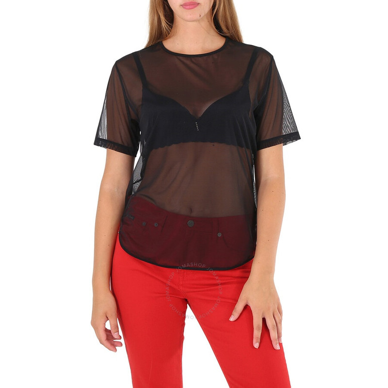 Wolford Ladies Black Loose Fit Tulle Shirt - 1