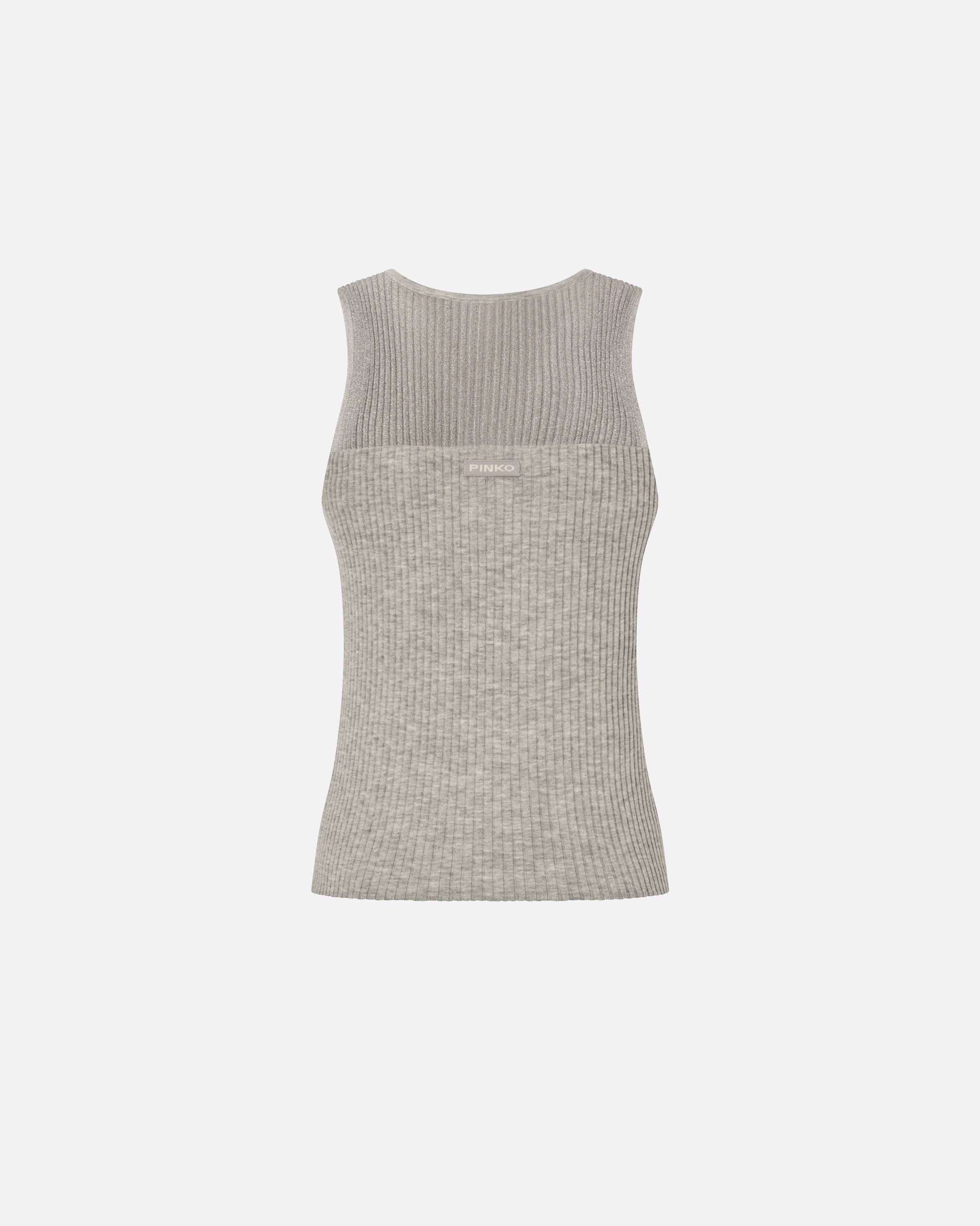 RIBBED SILK AND CASHMERE SLEEVELESS TOP - 2