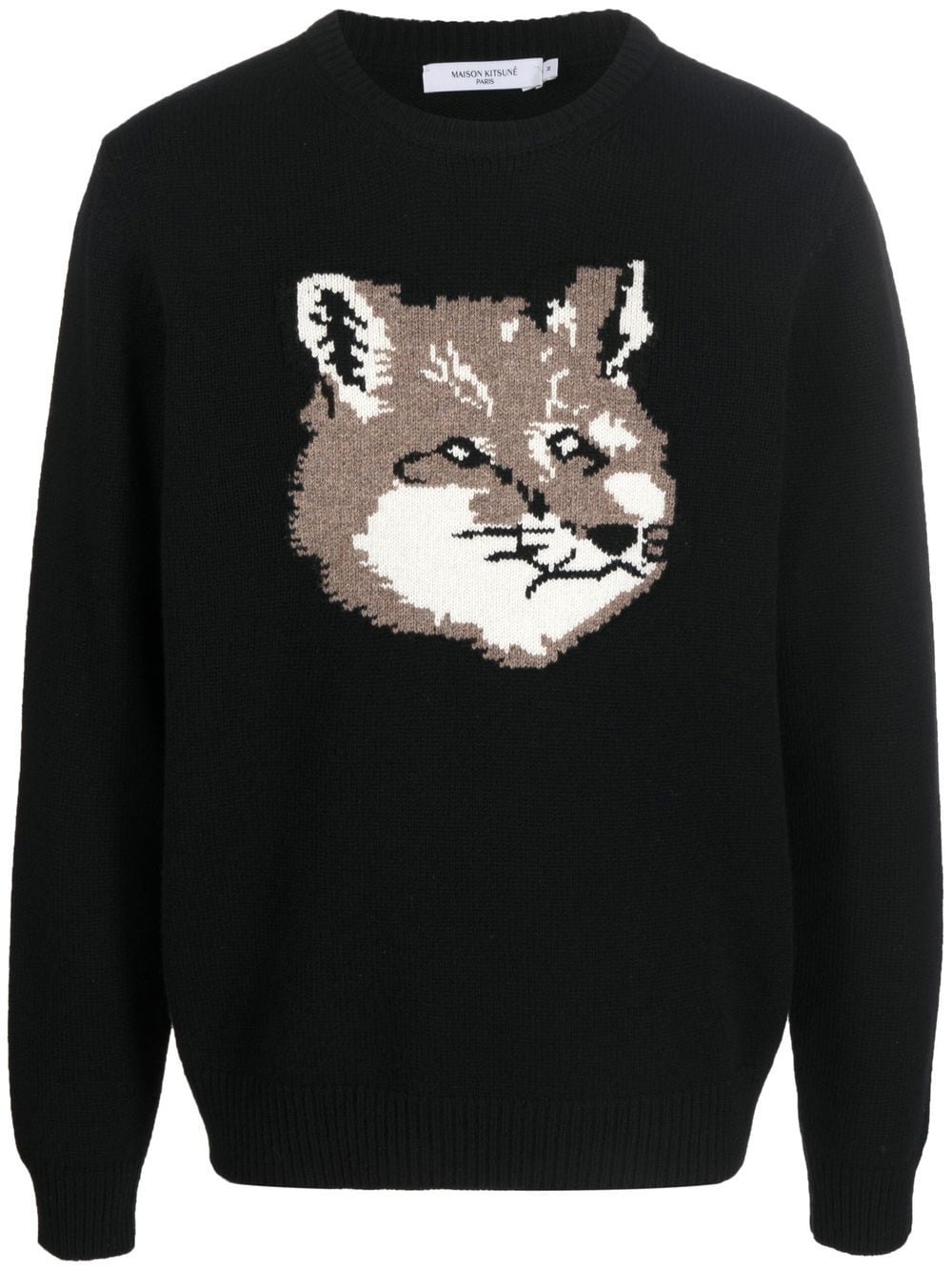 wool embroidered-fox jumper - 1