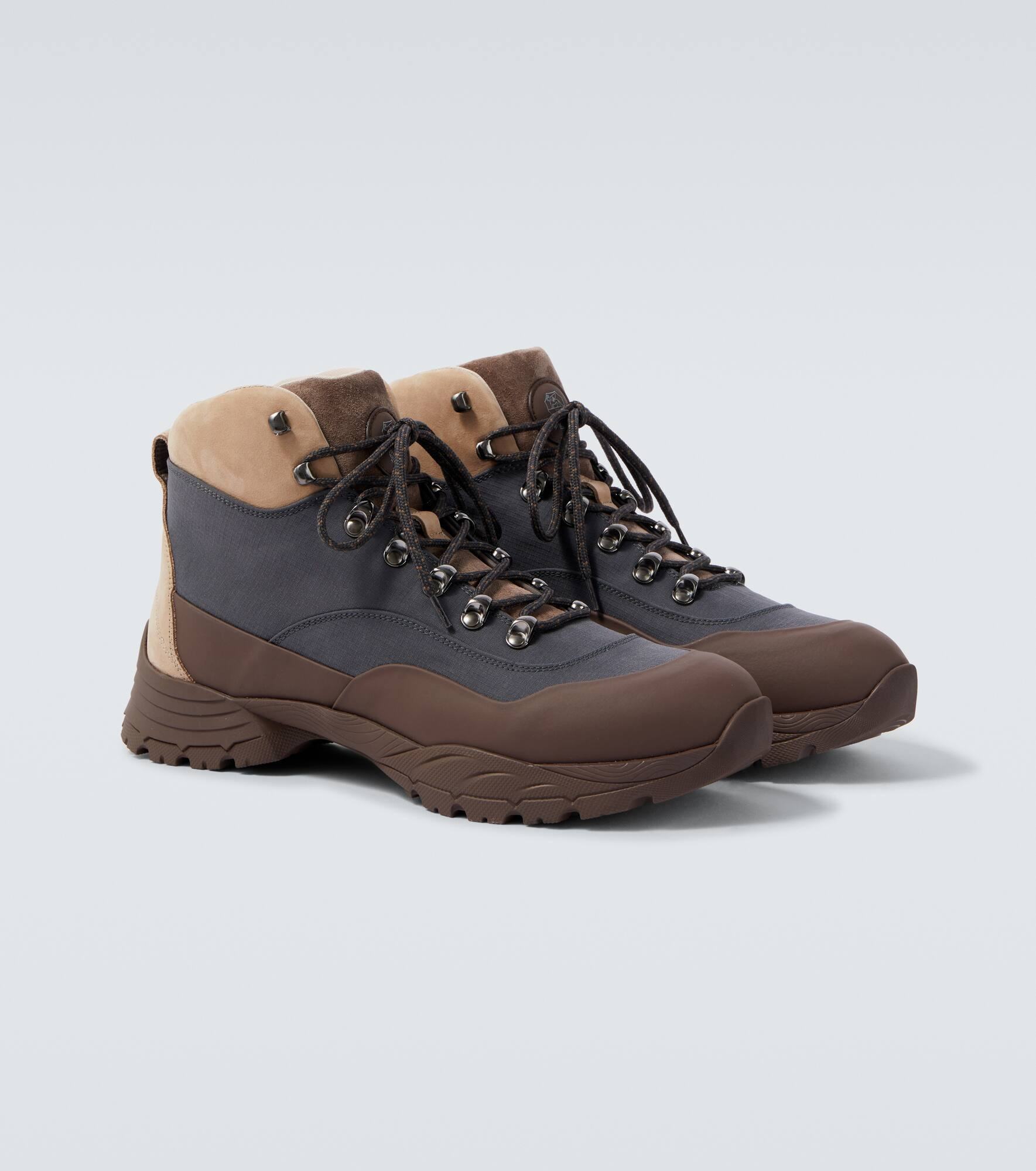 Leather-trimmed ankle boots - 5