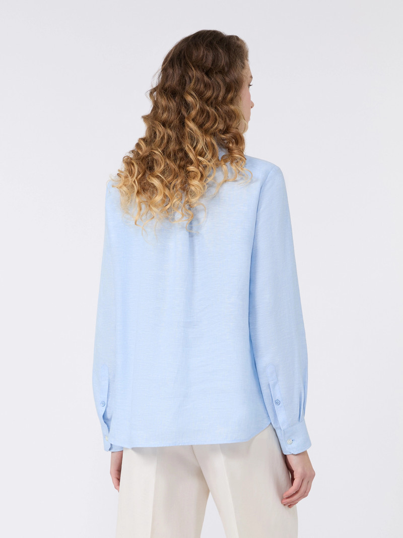 WERNER Linen fabric shirt - SKY BLUE 4