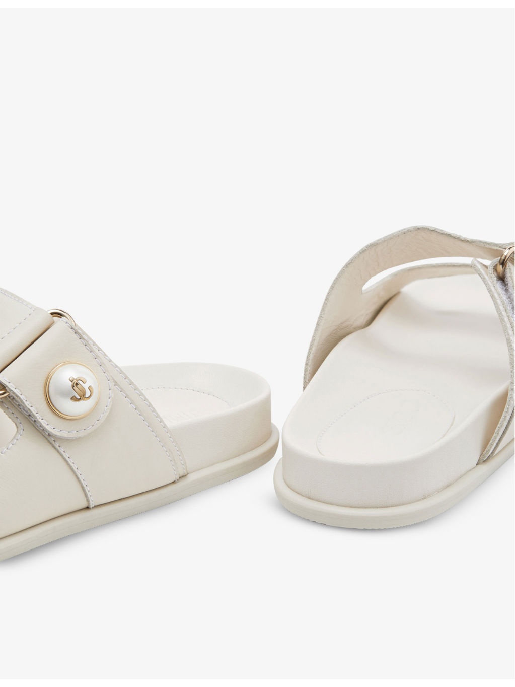 Fayence pearl-embellished leather sandals - 7