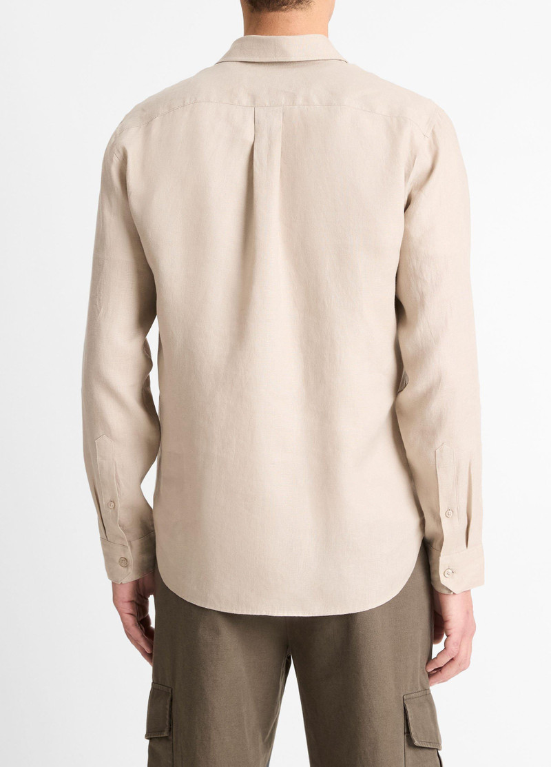 Vince Linen Long-Sleeve Shirt outlook