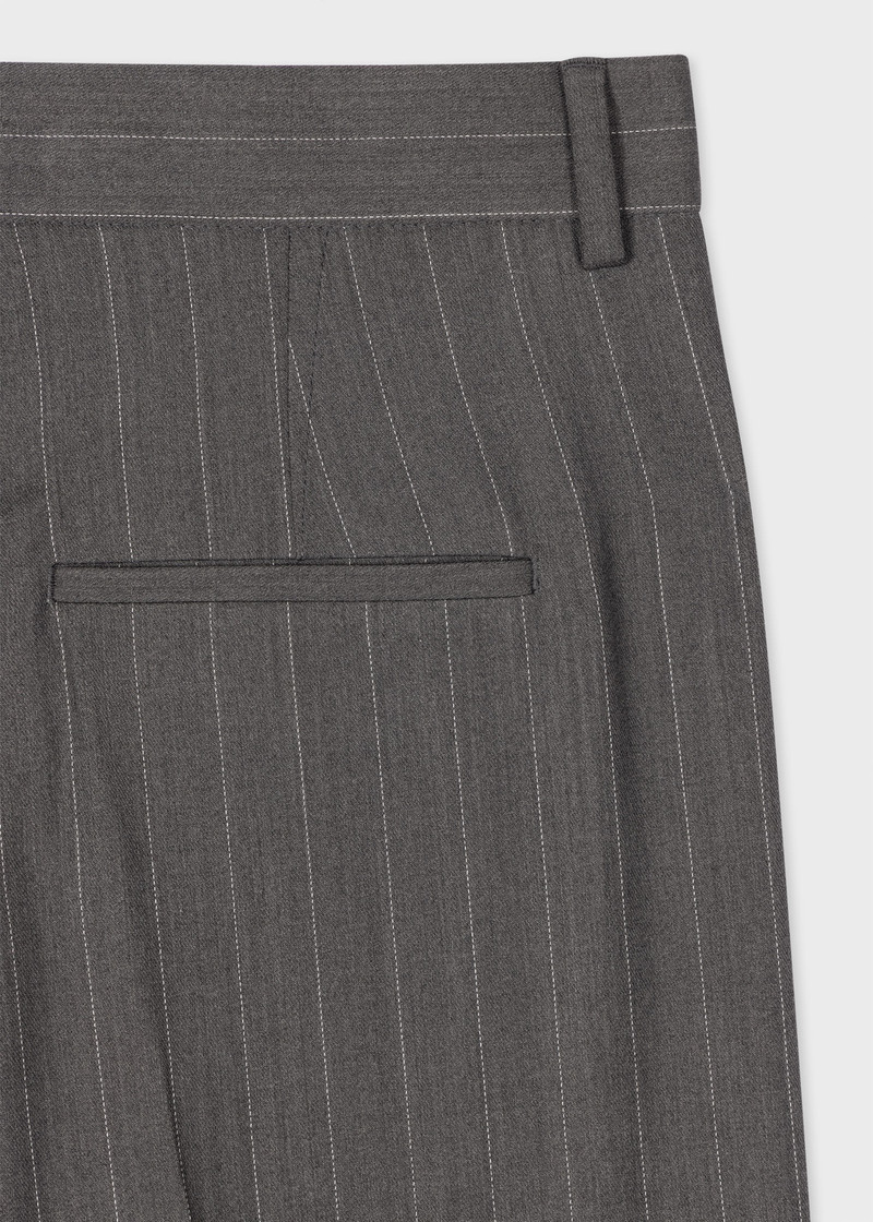Paul Smith Charcoal Pinstripe Straight-Leg Trousers outlook