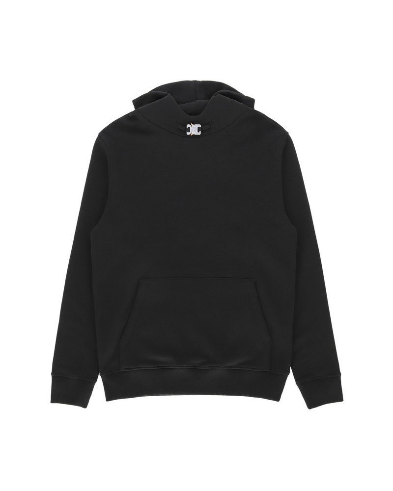 METAL BUCKLE COLLAR HOODIE 1