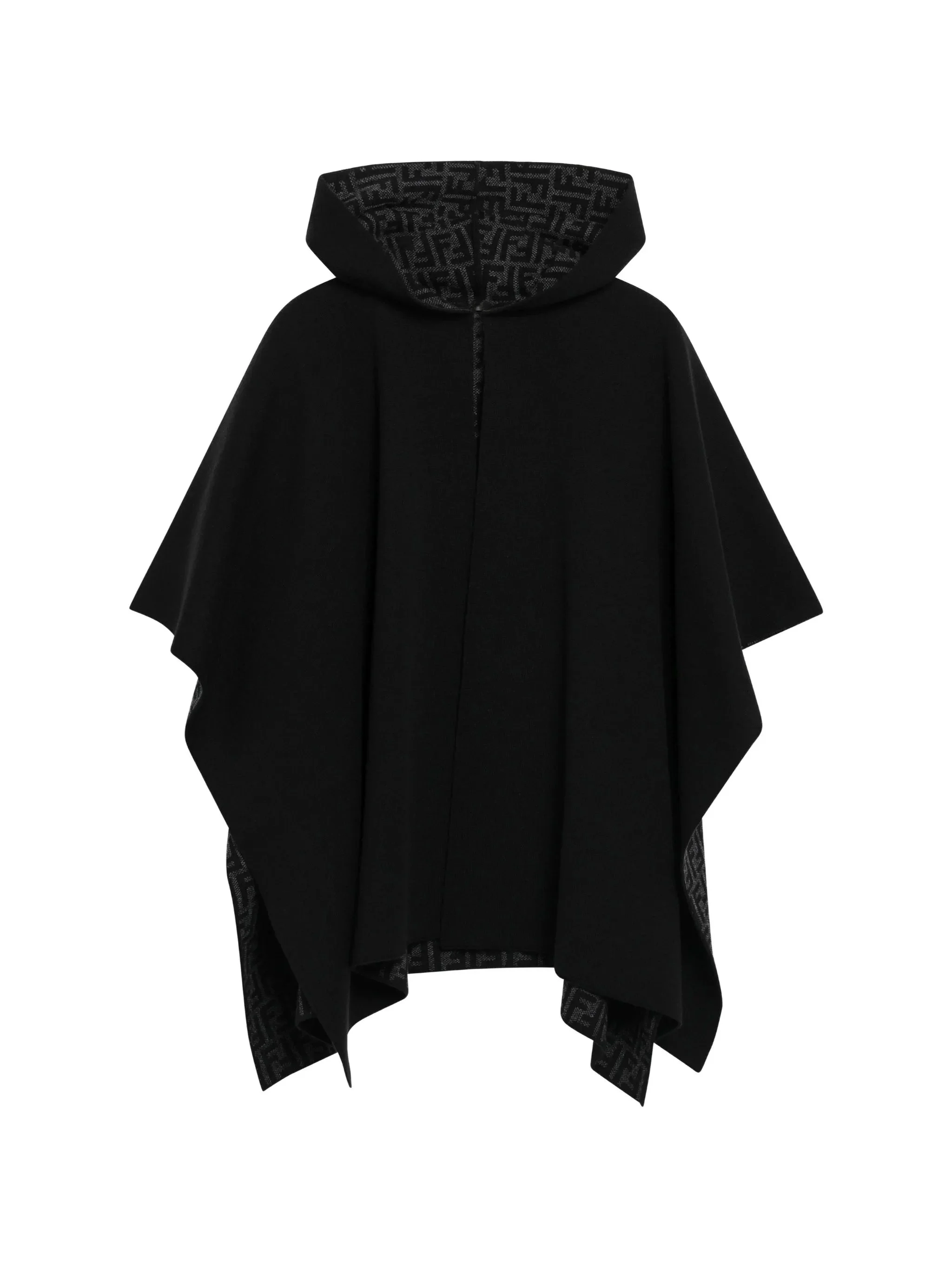 Fendi FF Zucca Logo-pattern Hooded Poncho - 1