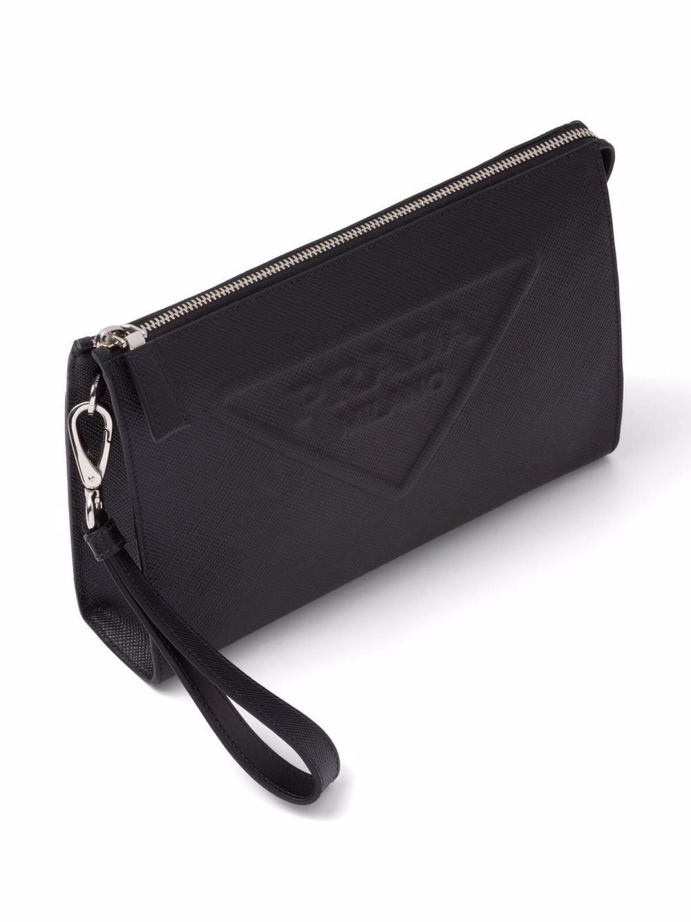 embossed logo clutch - 3