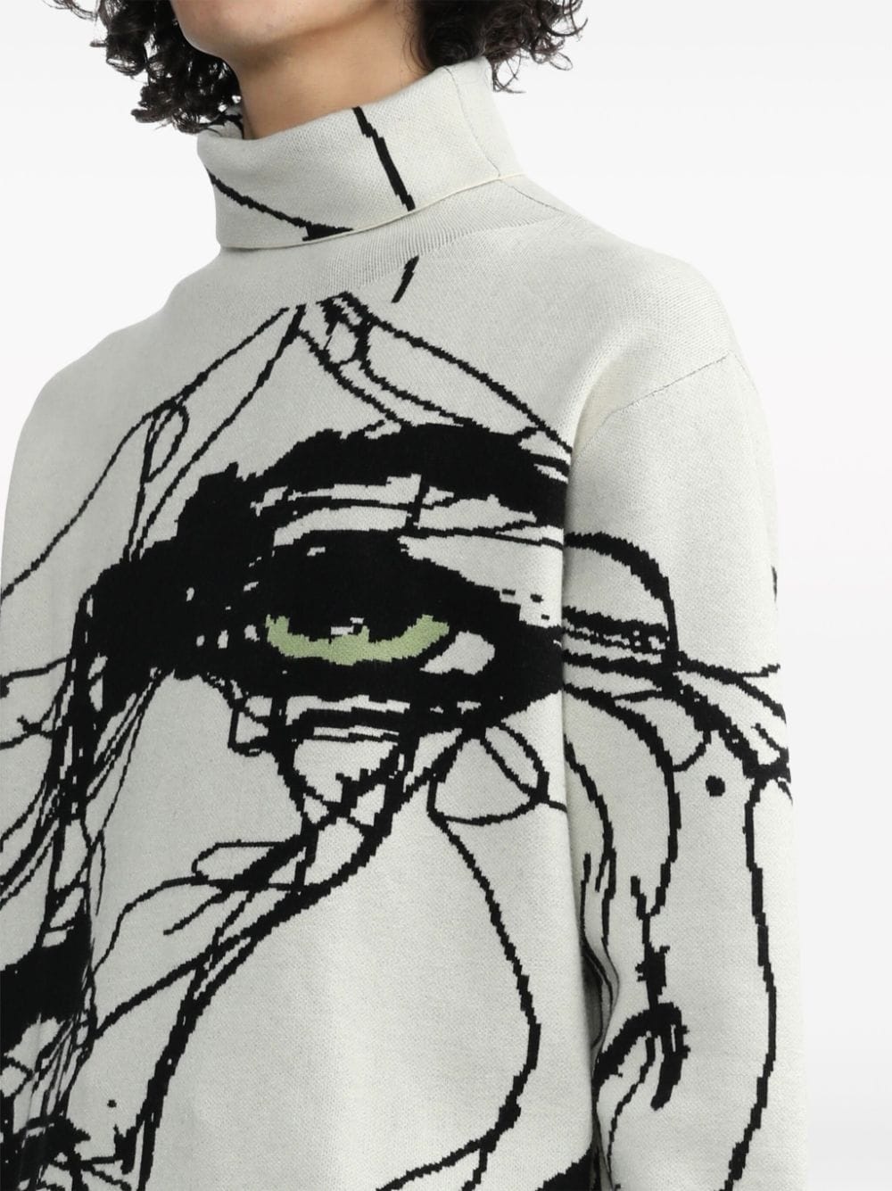 Scribble roll-neck jumper - 5