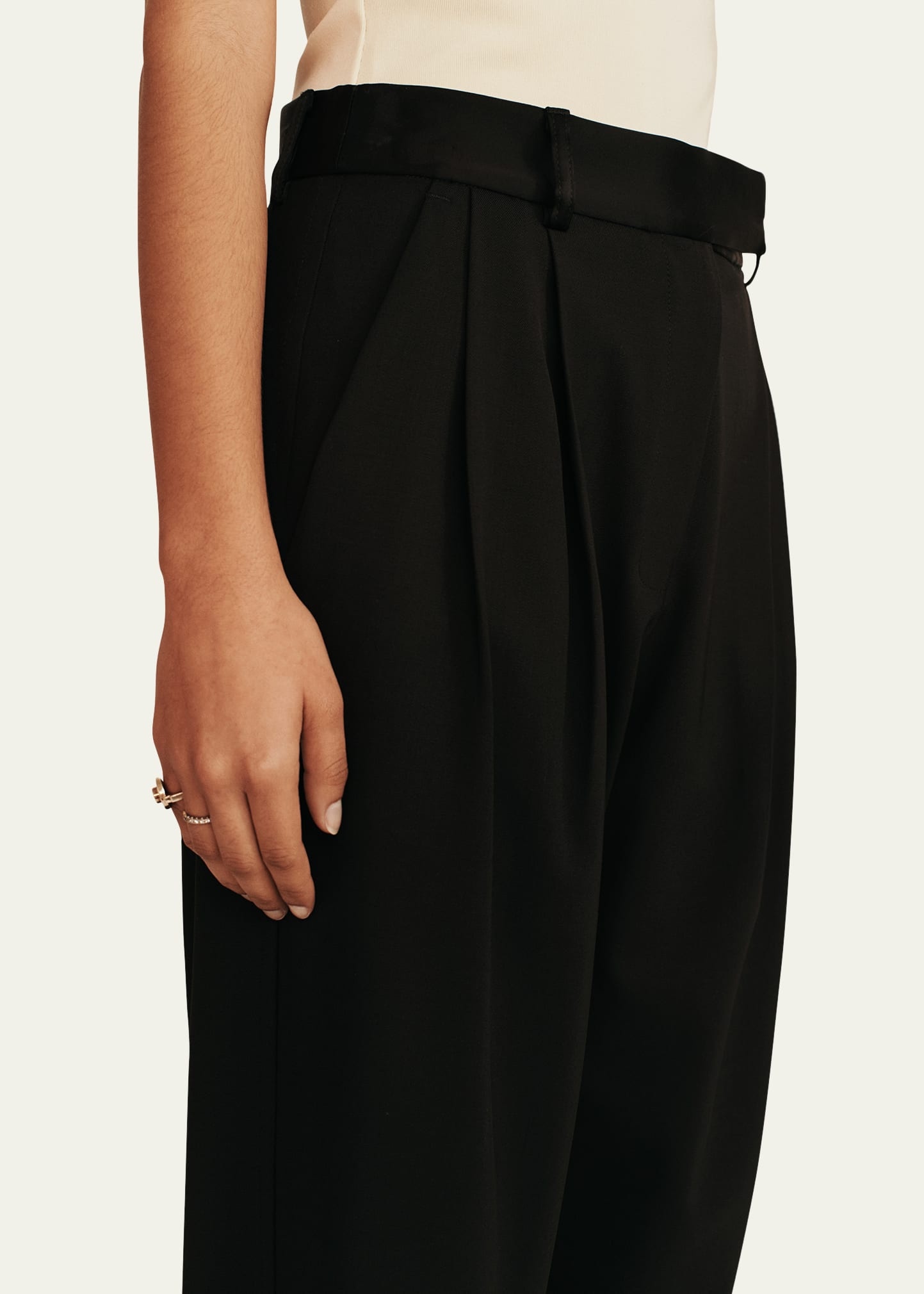Classico Pleated Straight-Leg Tux Trousers - 5