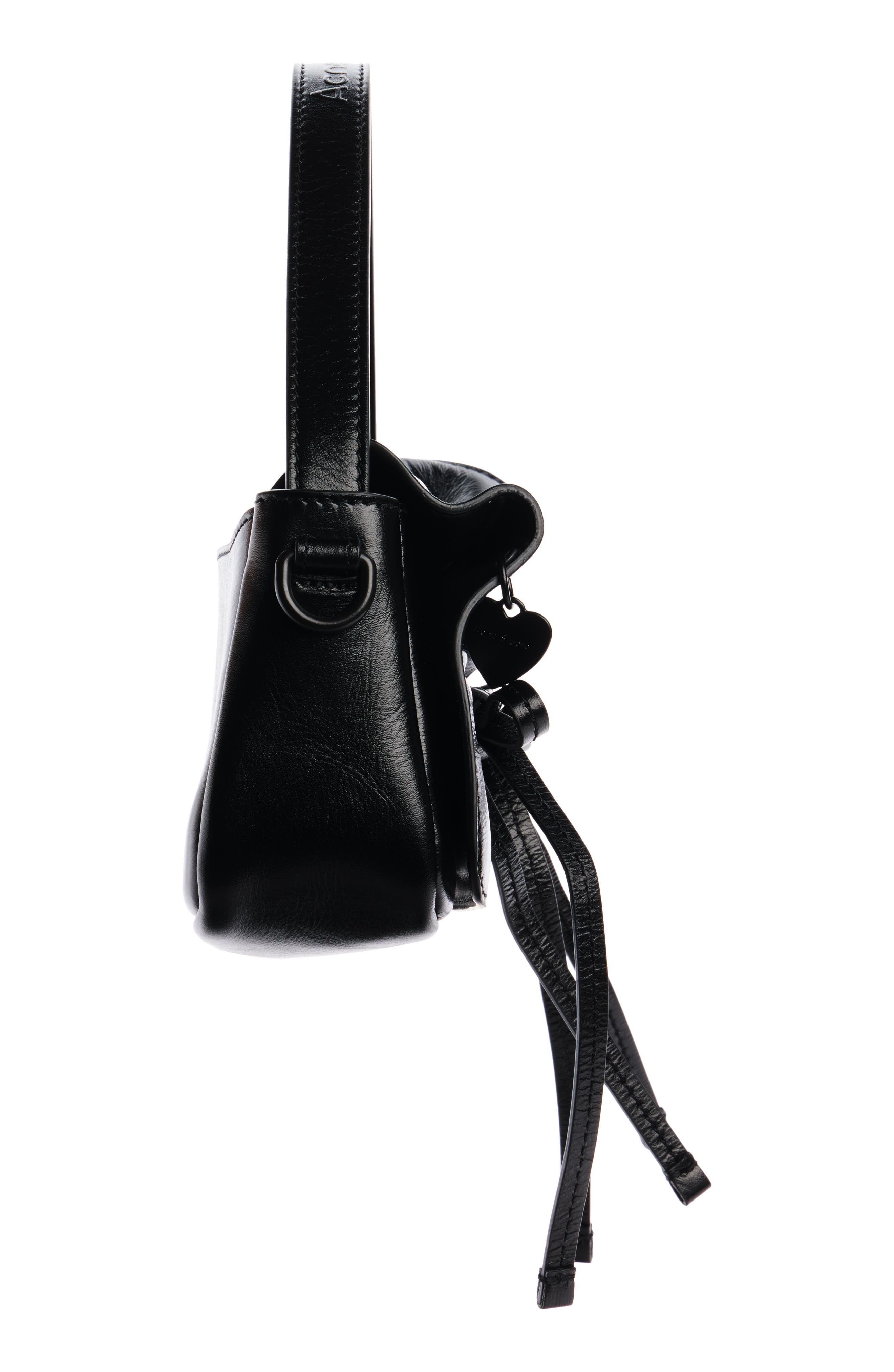 Acne Studios Micro Multipocket Crinkled Leather Handbag in Black at Nordstrom - 3