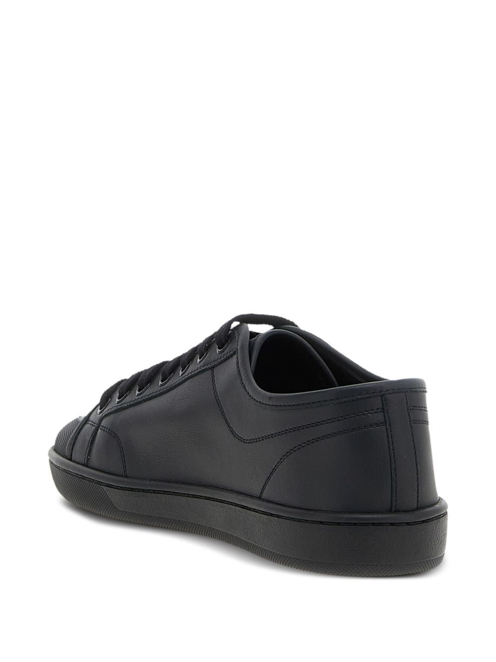 logo-detail leather sneakers - 3