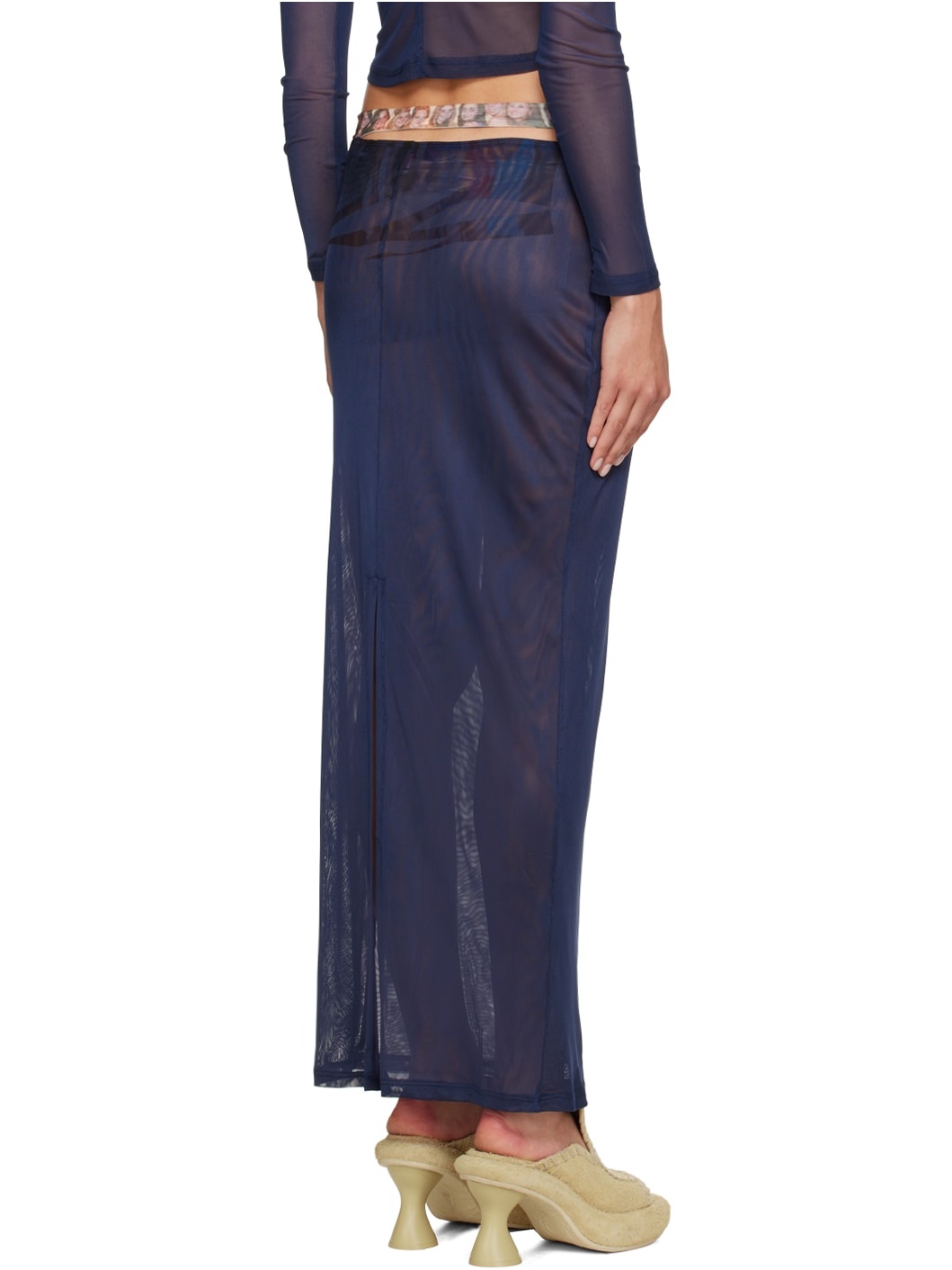 Navy Prom Maxi Skirt - 3