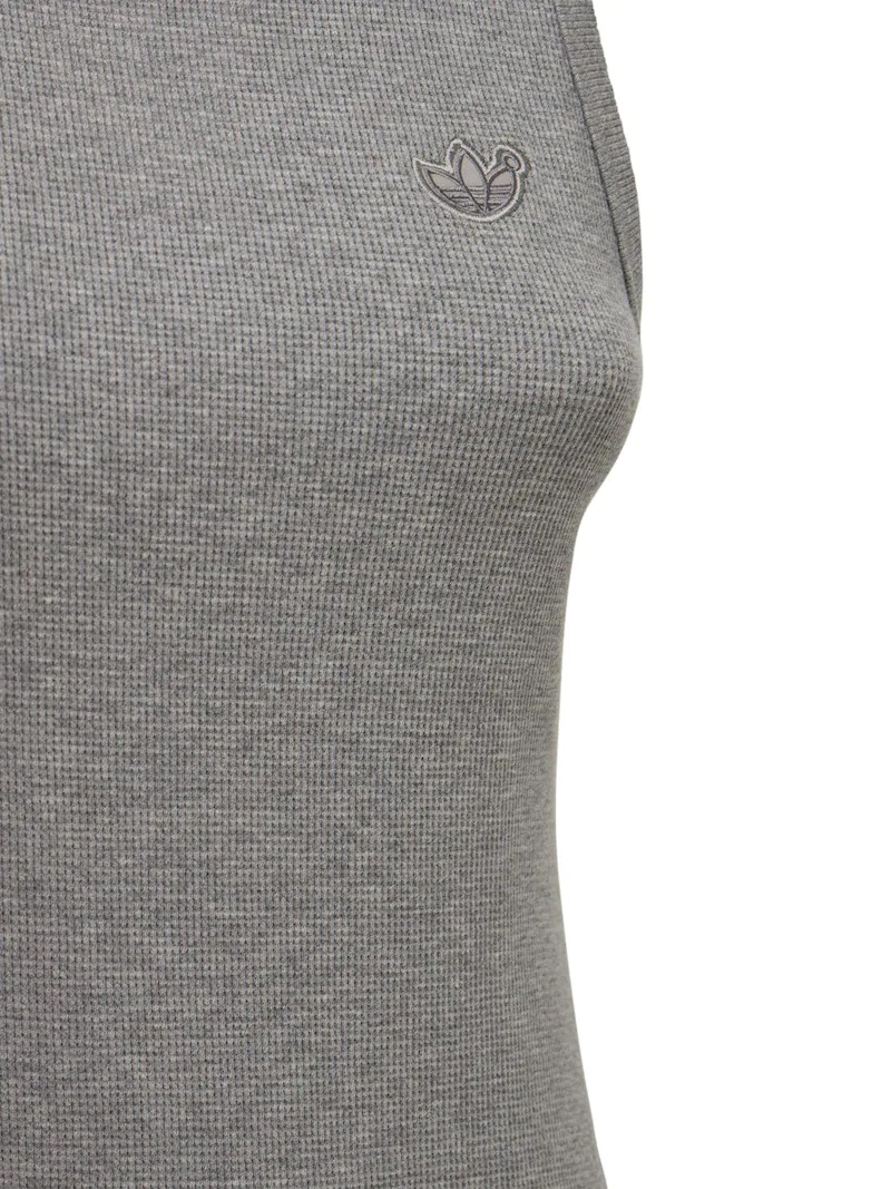 BLUE VERSION COTTON BLEND TANK TOP - 3